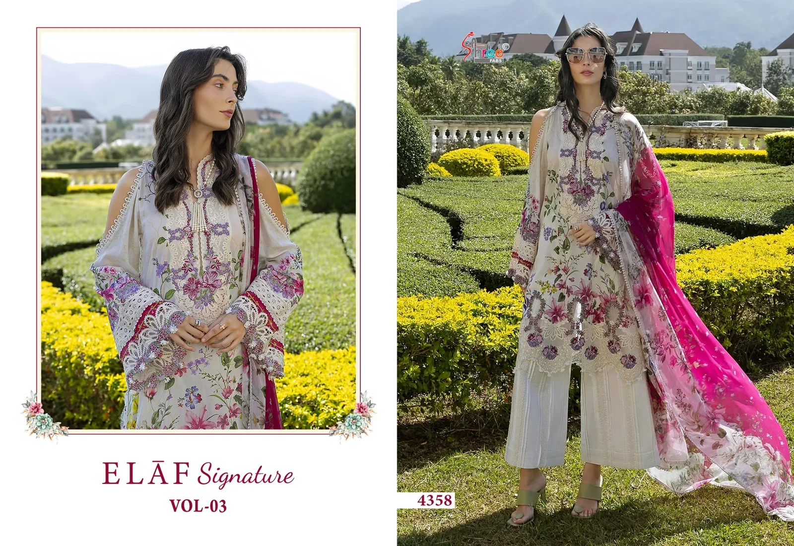 Shree Elaf Signature Vol 3 Chiffon Dupatta Pakistani Salwar Kameez