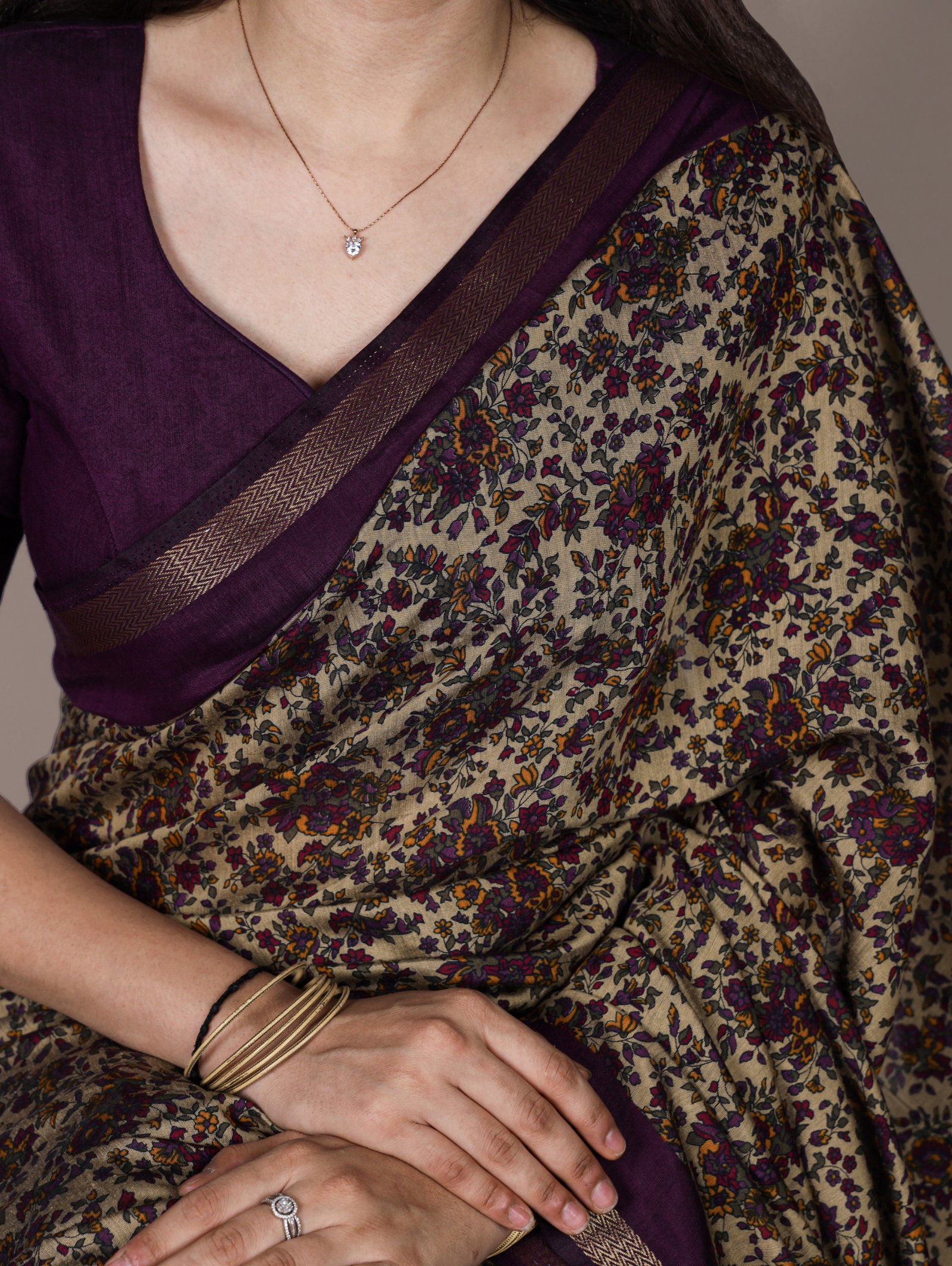 Taraa L 7200 Polyester Viscose Chanderi Printed Saree Collection