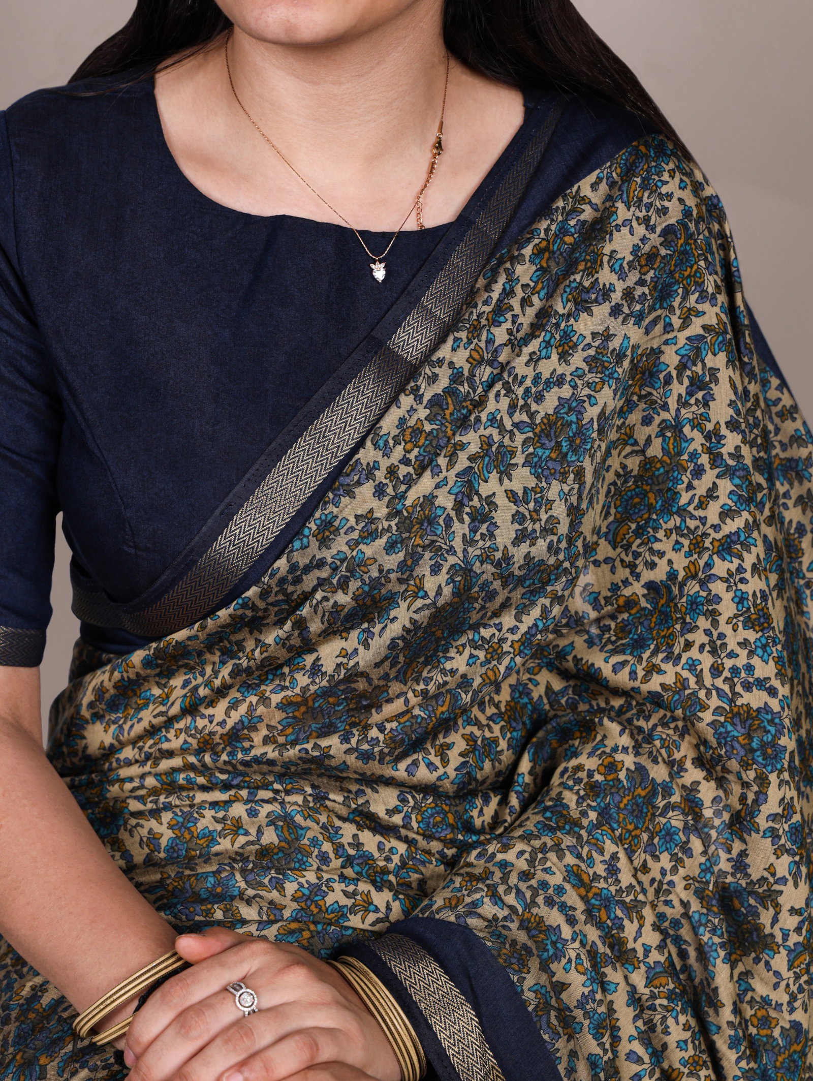 Taraa L 7200 Polyester Viscose Chanderi Printed Saree Collection