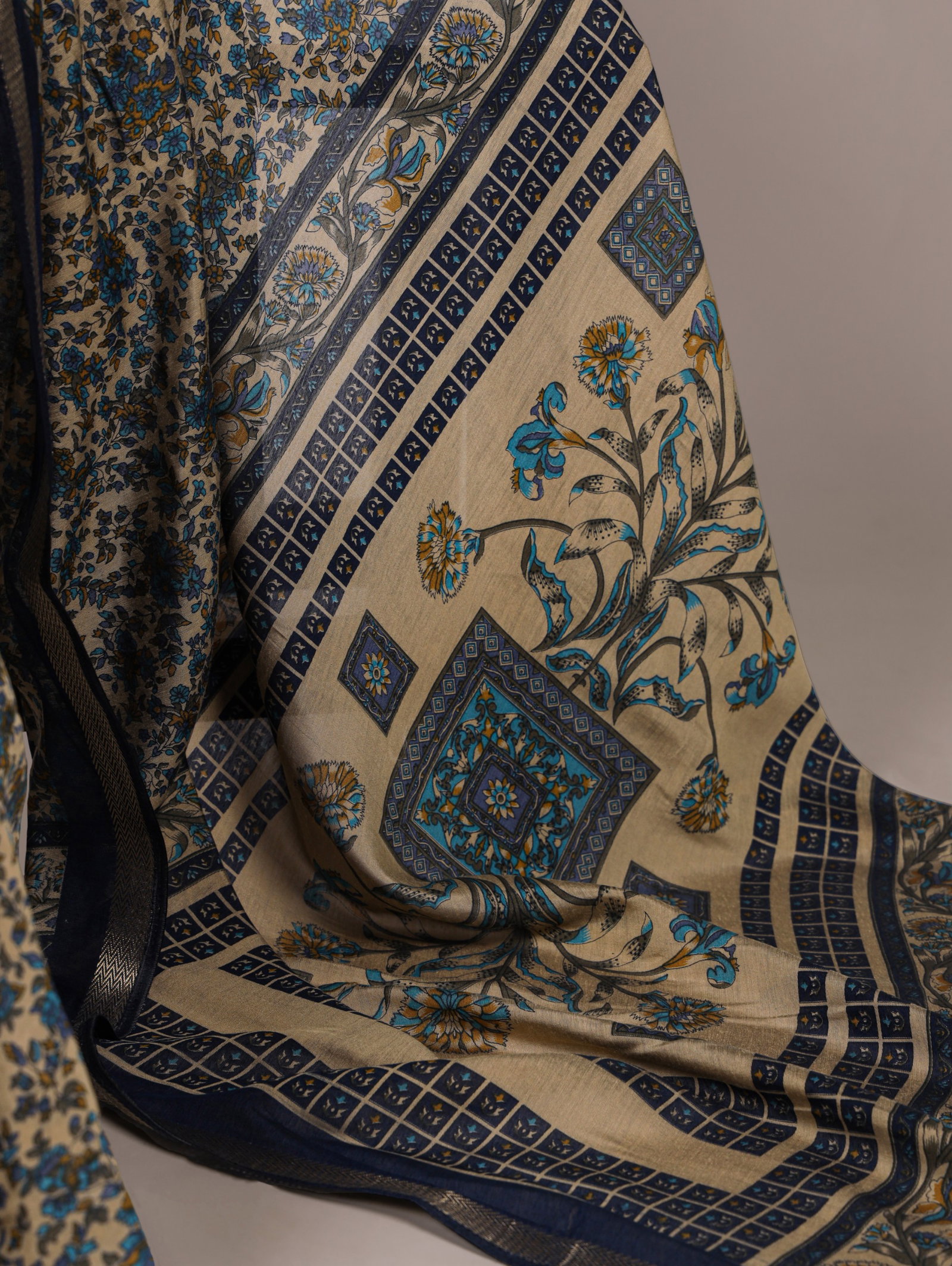 Taraa L 7200 Polyester Viscose Chanderi Printed Saree Collection