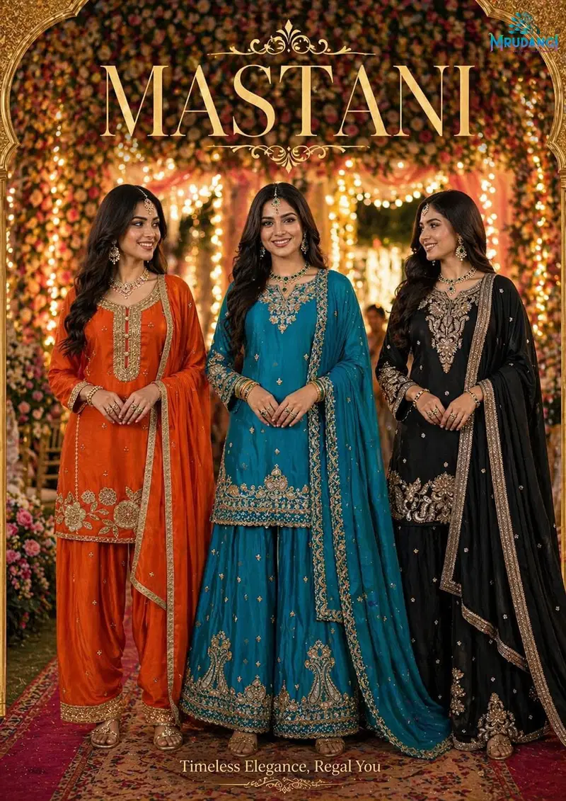 Mrudangi Mastani Chinon Silk Embroidered Salwar Kameez