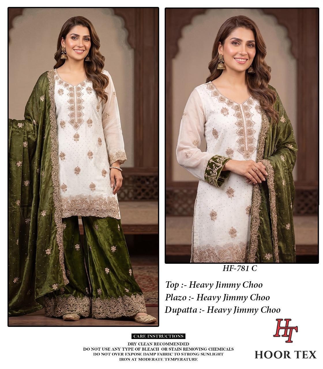 Hoor Tex 781 A To D Jimmy Choo Embroidered Salwar Kameez