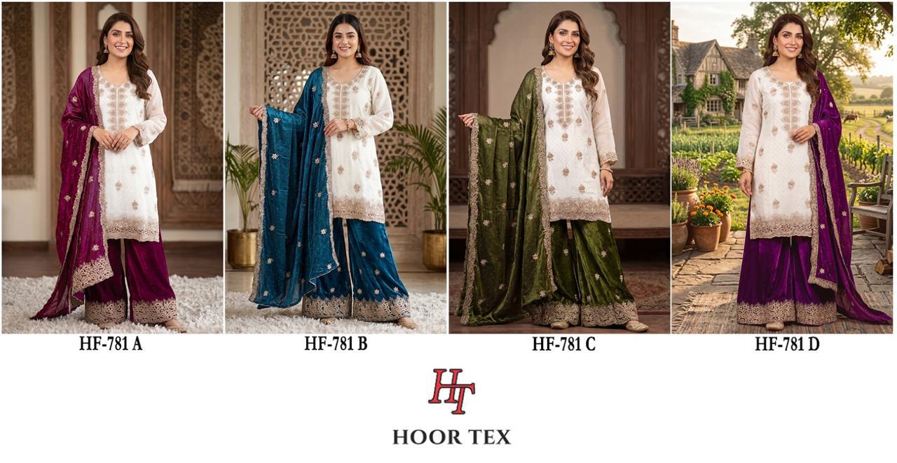 Hoor Tex 781 A To D Jimmy Choo Embroidered Salwar Kameez