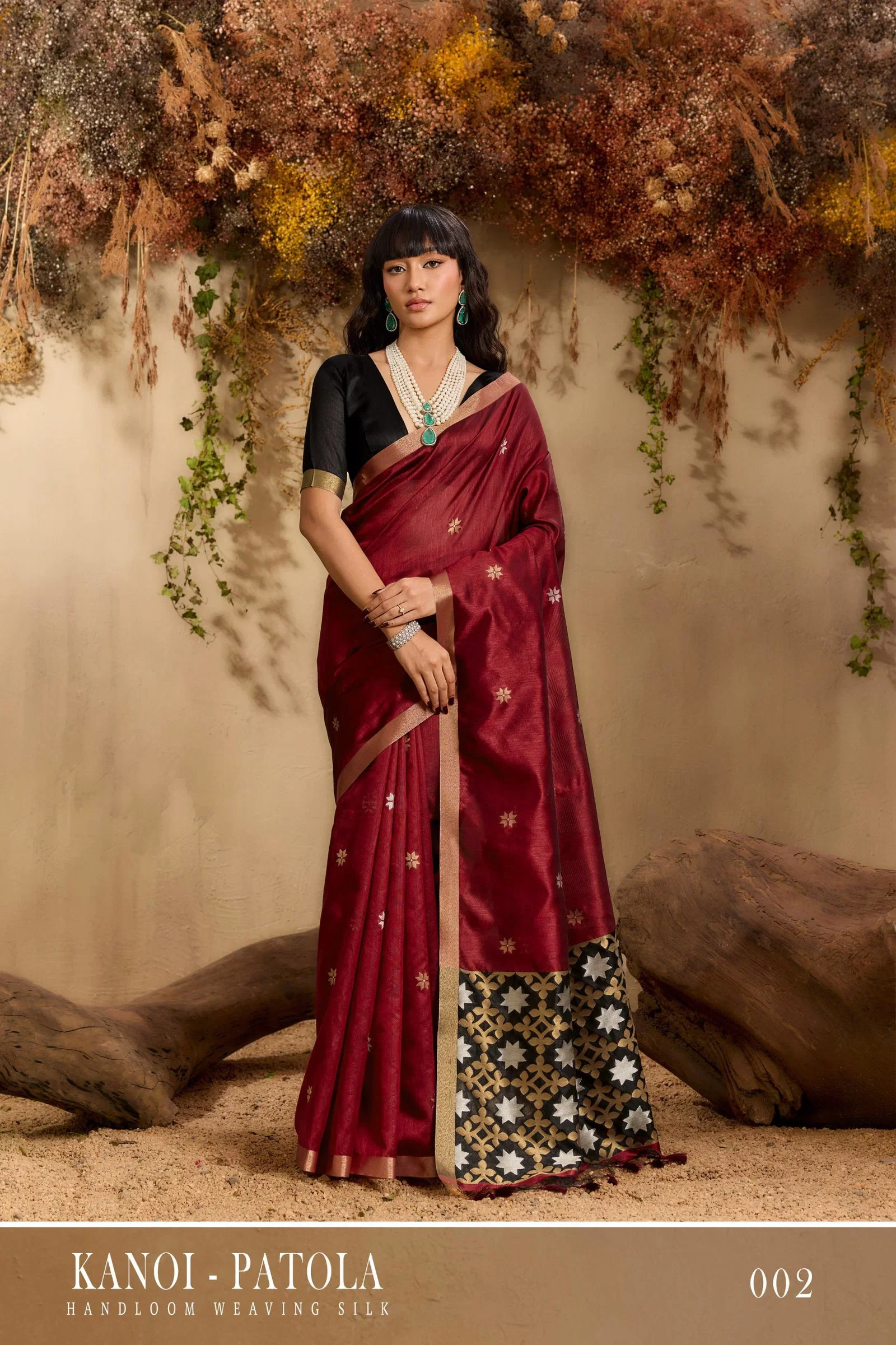 Kanoi Patola 01 To 06 Tussar Silk Handloon Weaving Saree Collection