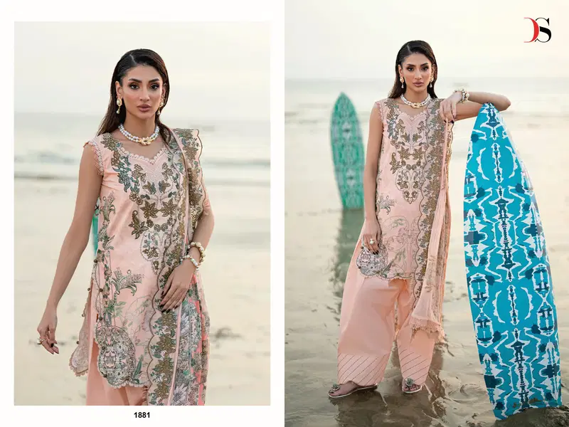 Deepsy Jade Needle Wonder Vol 6 Cotton Dupatta Cotton Embroidered Salwar Kameez