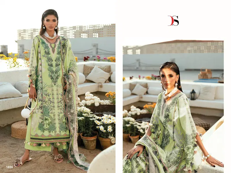 Deepsy Jade Needle Wonder Vol 6 Cotton Dupatta Cotton Embroidered Salwar Kameez