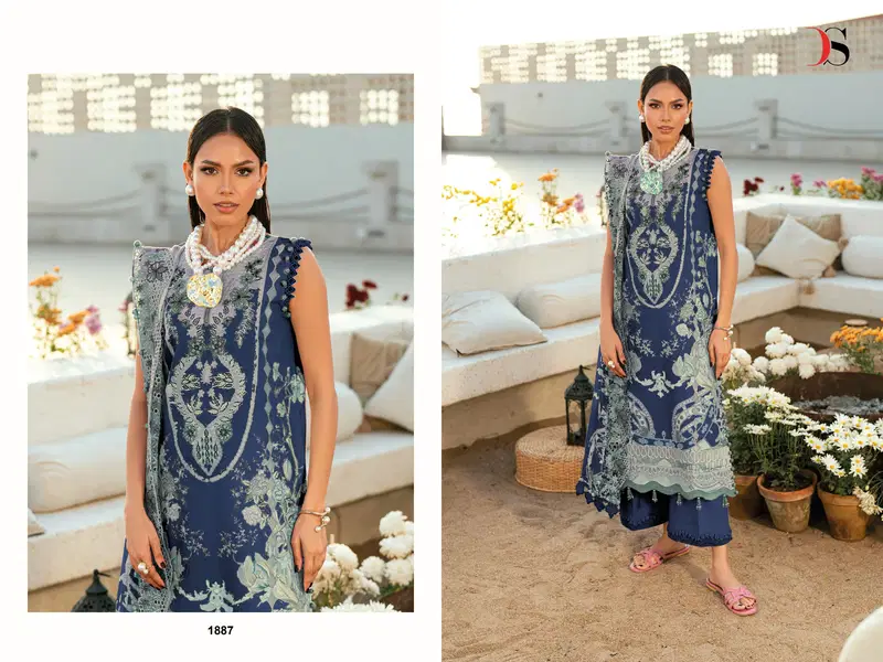 Deepsy Jade Needle Wonder Vol 6 Cotton Dupatta Cotton Embroidered Salwar Kameez