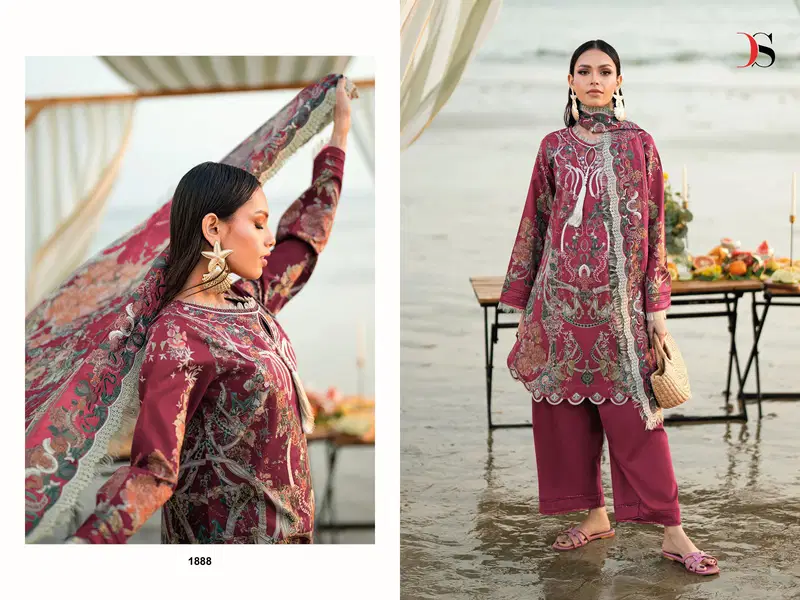 Deepsy Jade Needle Wonder Vol 6 Cotton Dupatta Cotton Embroidered Salwar Kameez