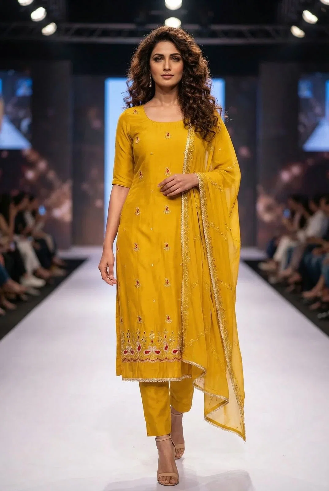 Rimzim Vol 7 P V Cotton Silk Embroidered Kurti With Bottom Dupatta