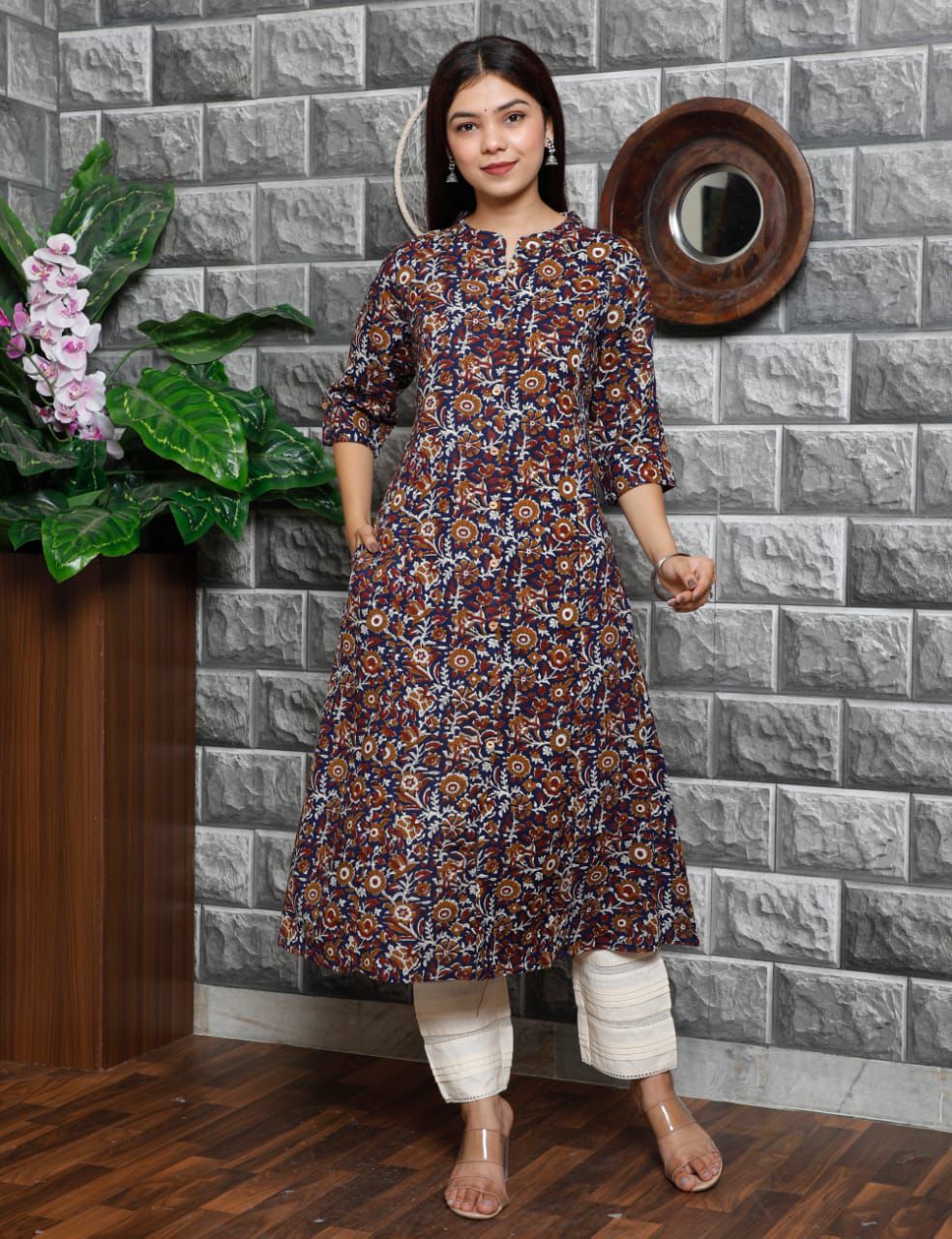 Naisha K 909 Rayon Aline Printed Kurti Collection