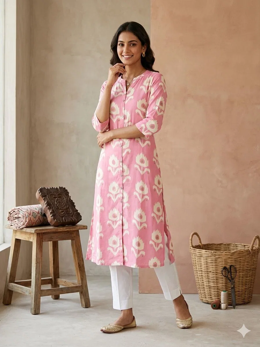 Naisha K 909 Rayon Aline Printed Kurti Collection