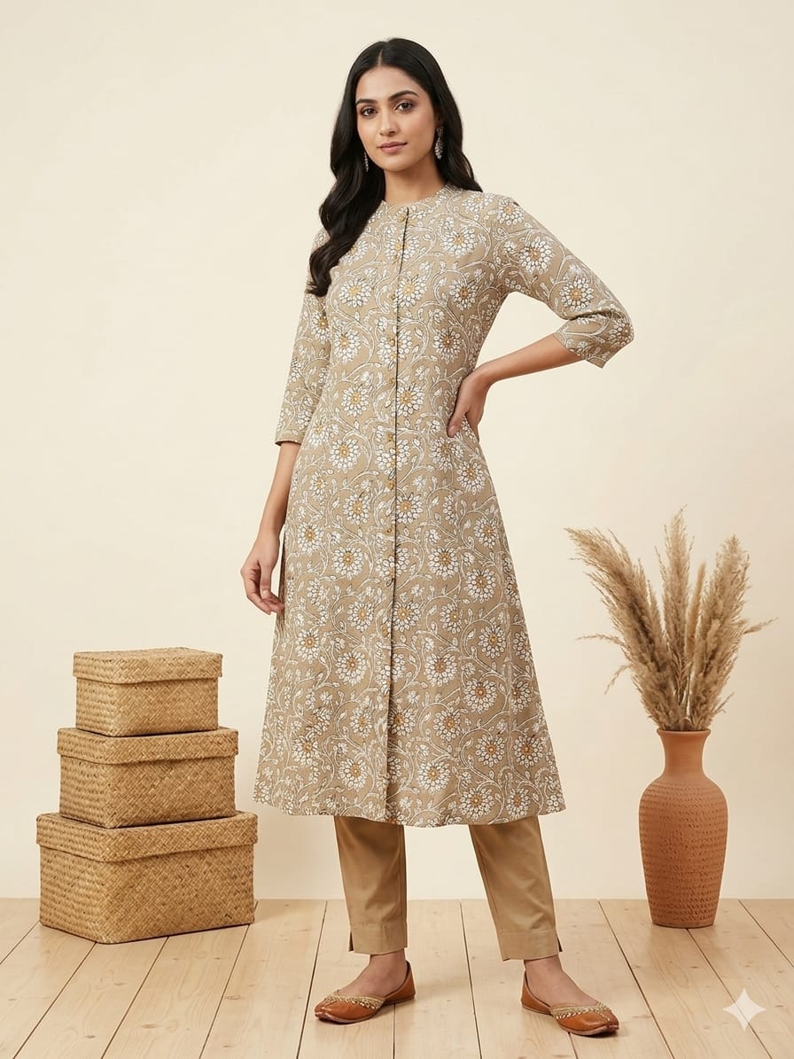 Naisha K 909 Rayon Aline Printed Kurti Collection