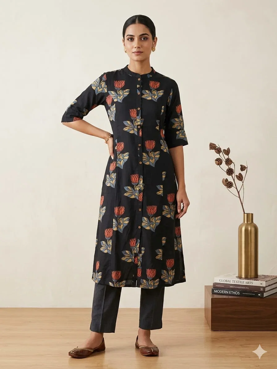 Naisha K 909 Rayon Aline Printed Kurti Collection