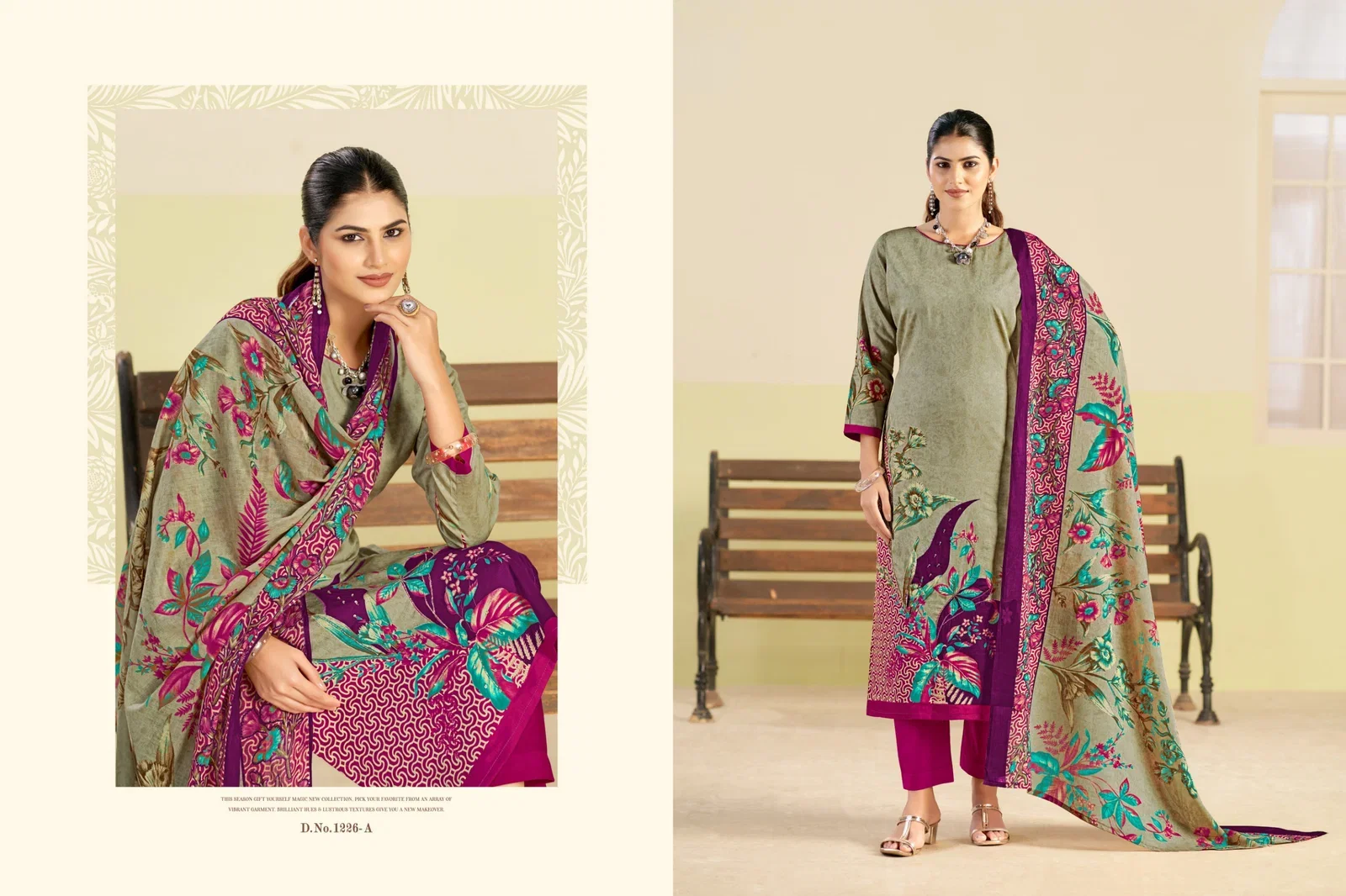 Radhika Azara Kayka 1226 A To D Zam Cottom Designer Printed Dress Materials