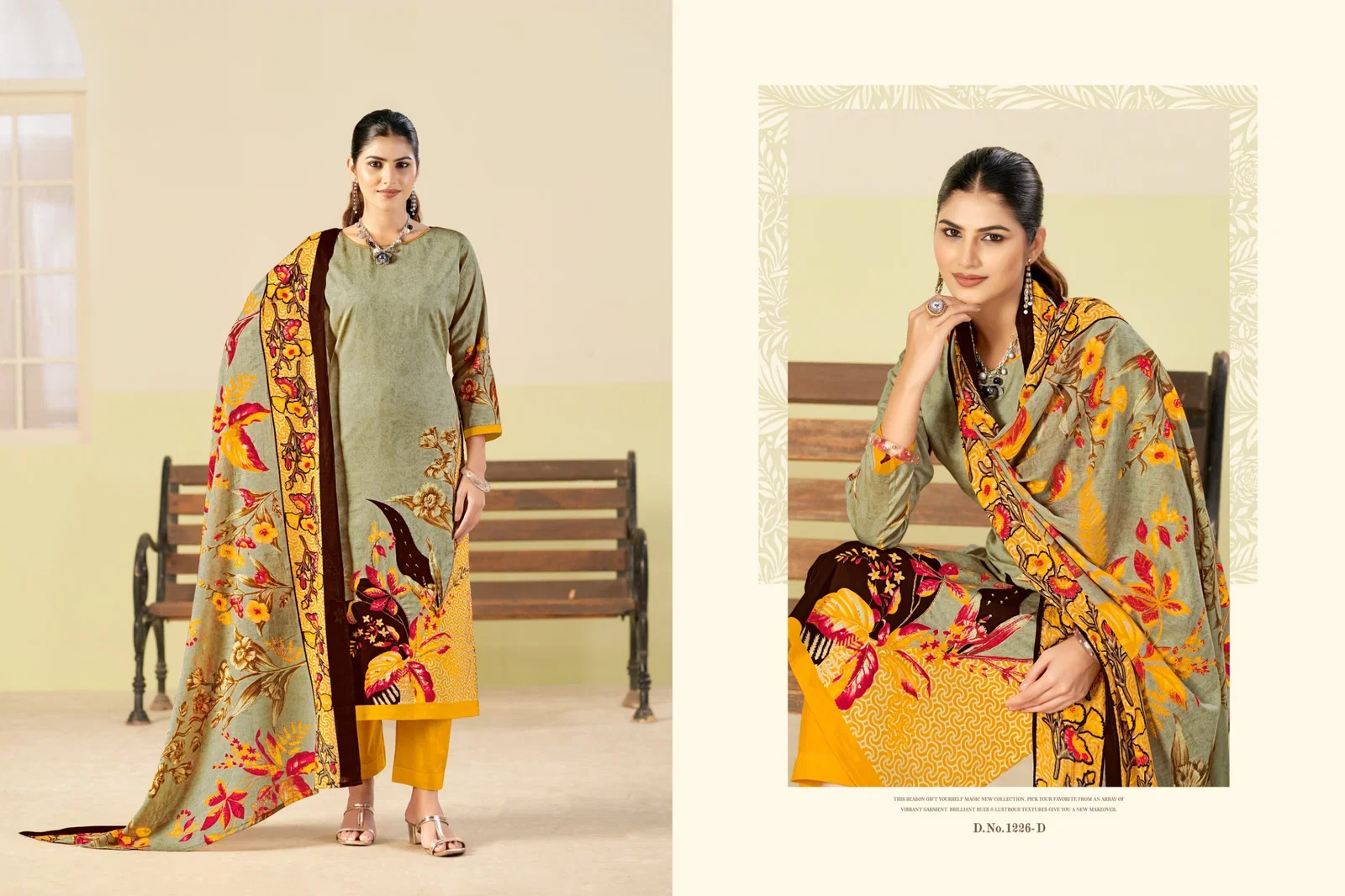 Radhika Azara Kayka 1226 A To D Zam Cottom Designer Printed Dress Materials
