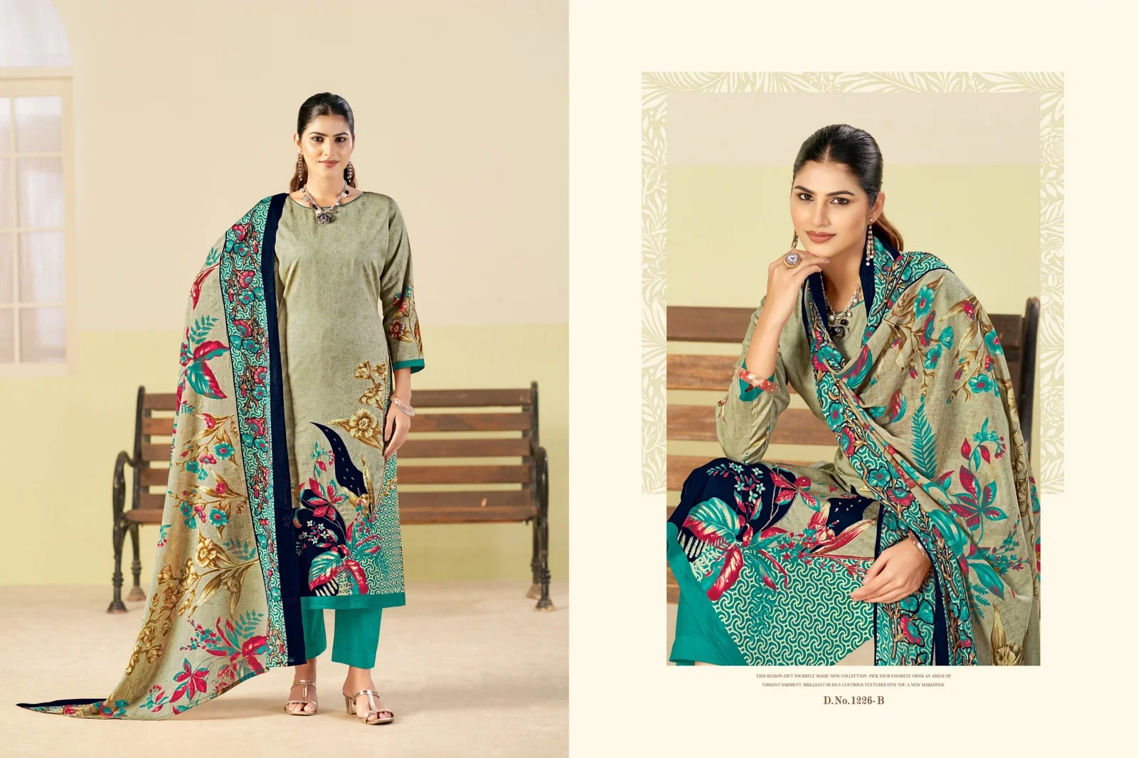 Radhika Azara Kayka 1226 A To D Zam Cottom Designer Printed Dress Materials