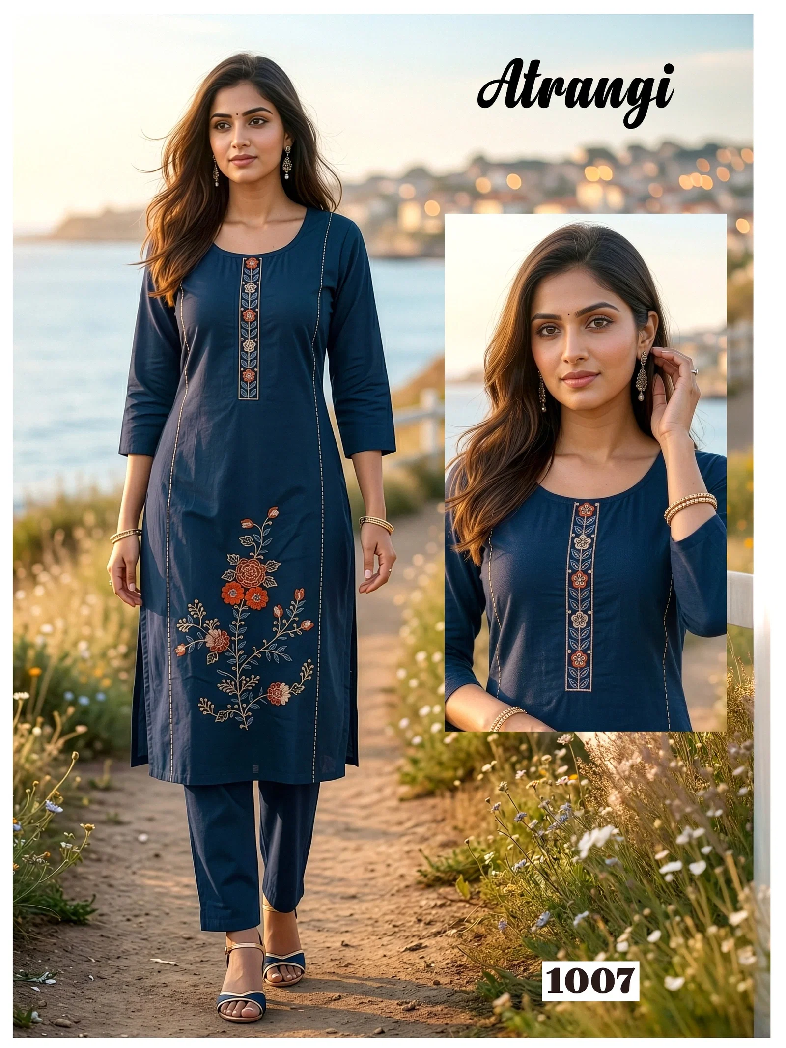 Dnp Atrangi Dhabu Cotton Top With Pant