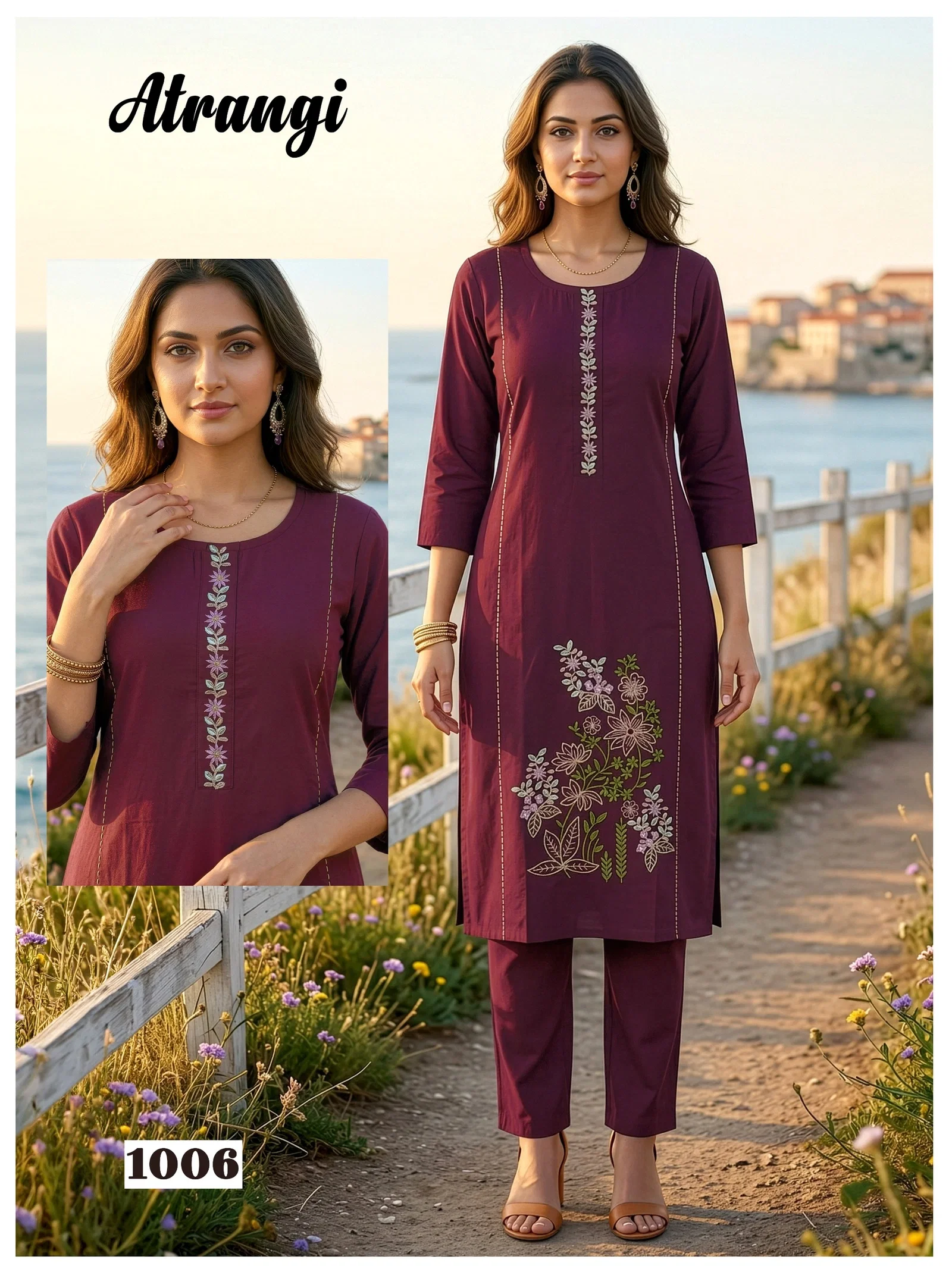 Dnp Atrangi Dhabu Cotton Top With Pant