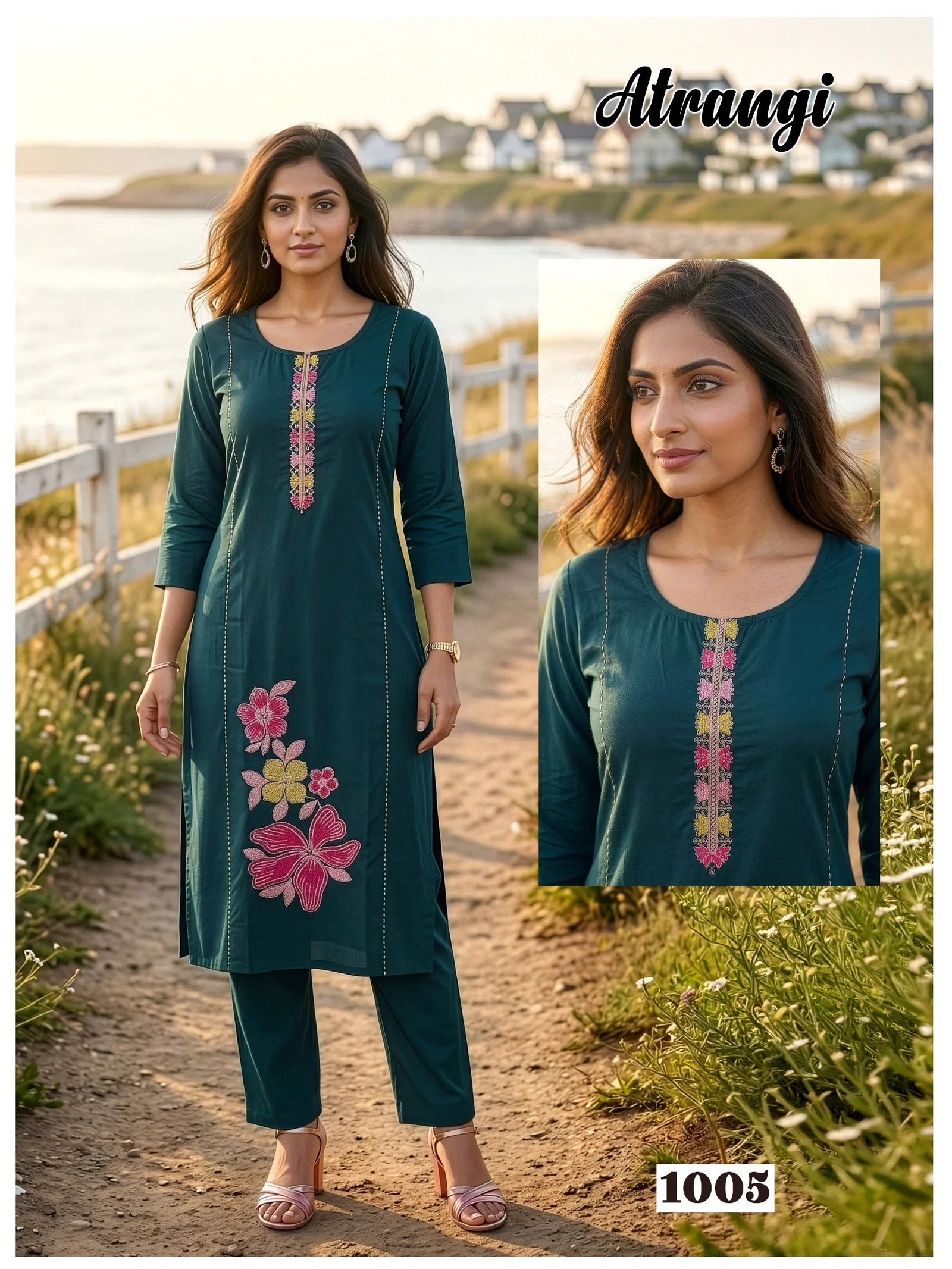 Dnp Atrangi Dhabu Cotton Top With Pant