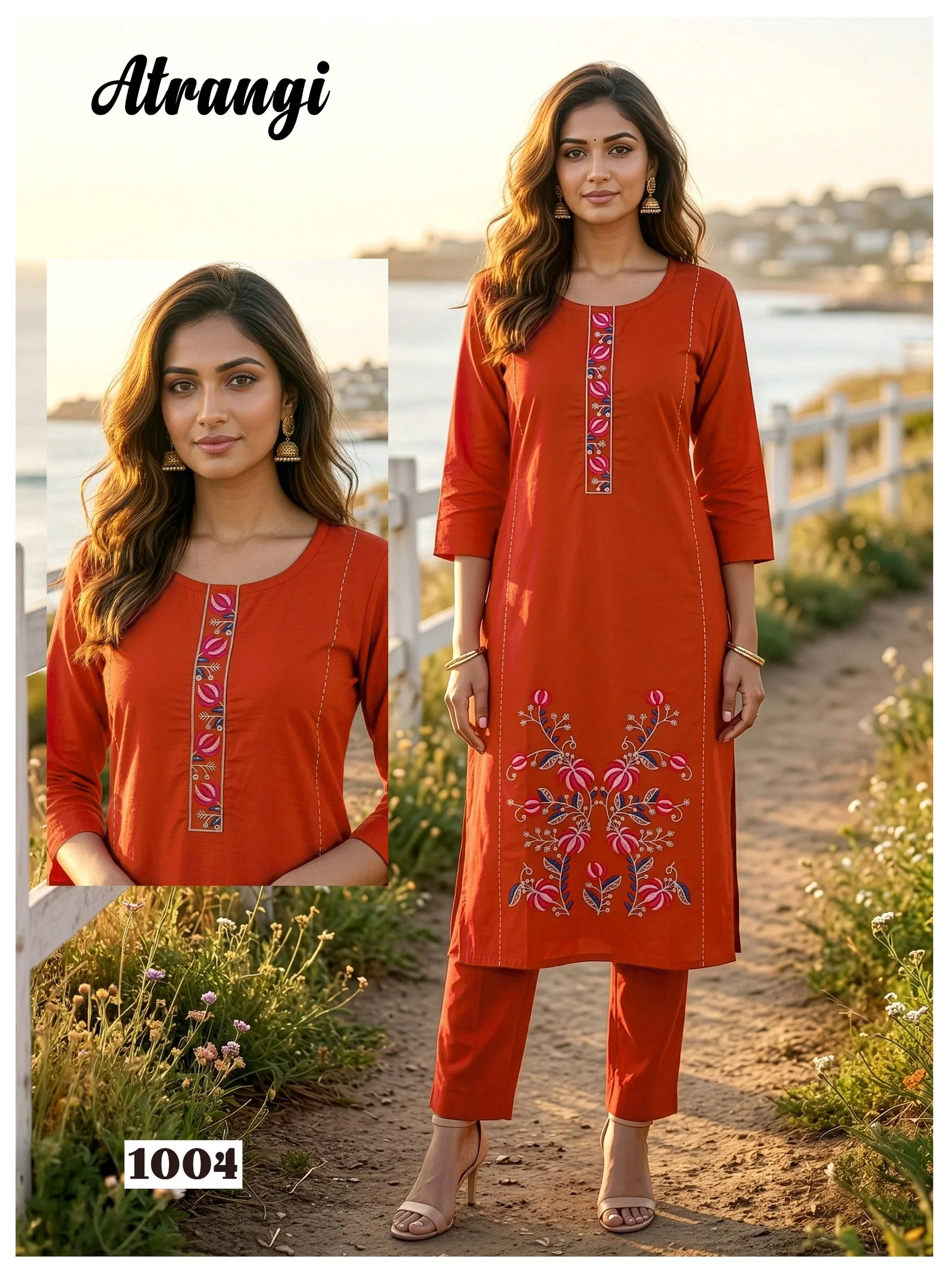 Dnp Atrangi Dhabu Cotton Top With Pant