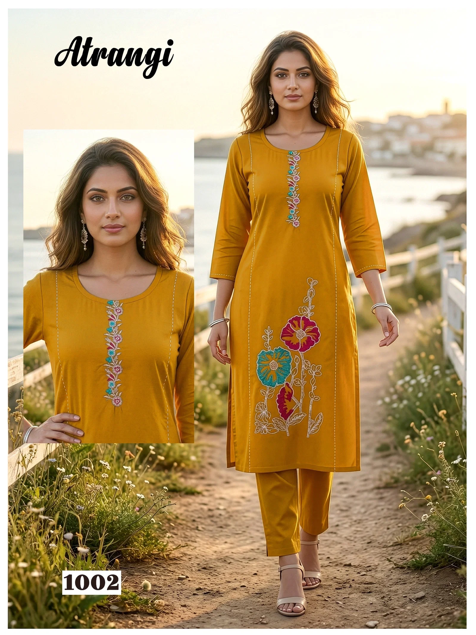 Dnp Atrangi Dhabu Cotton Top With Pant