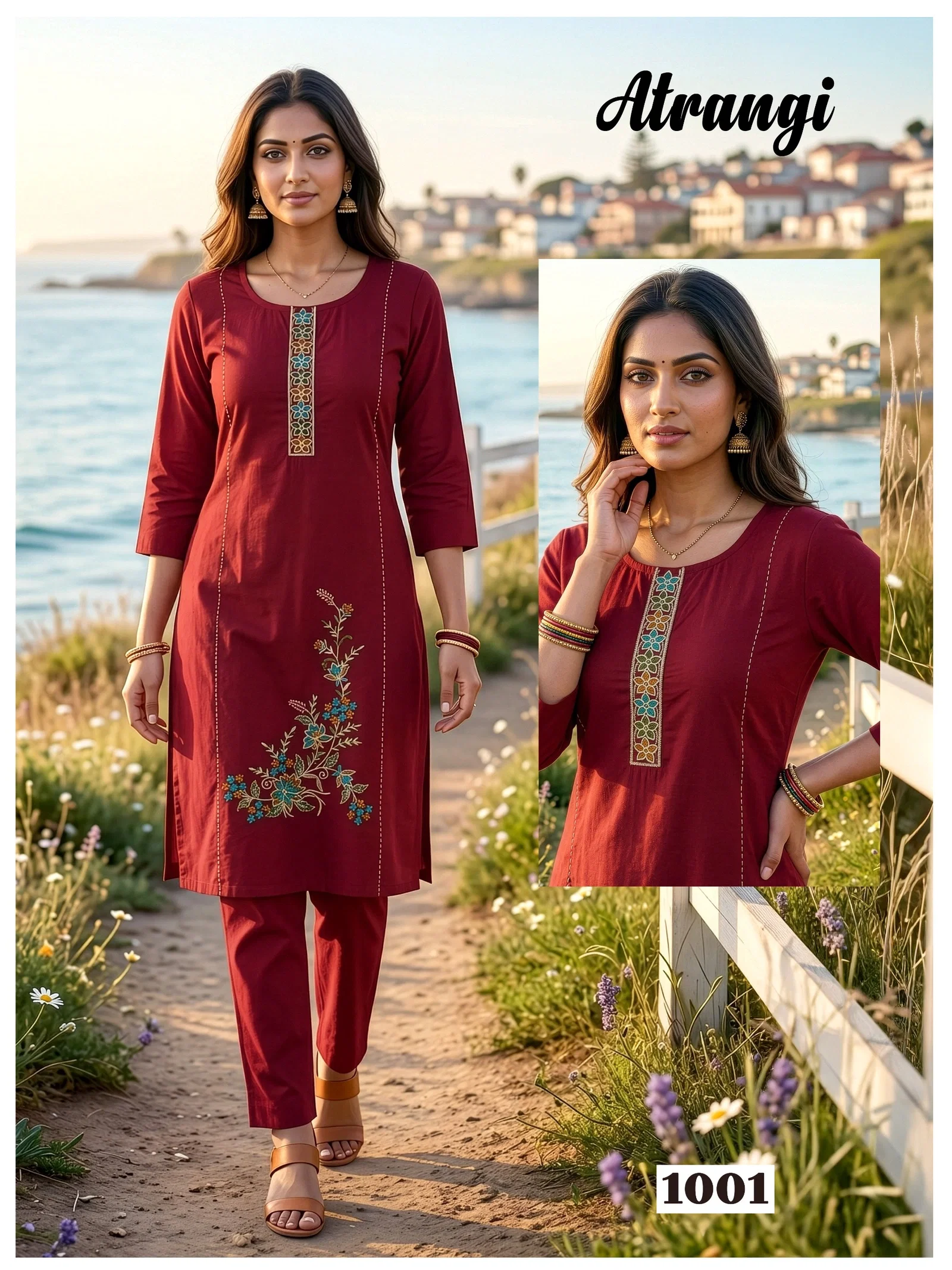 Dnp Atrangi Dhabu Cotton Top With Pant