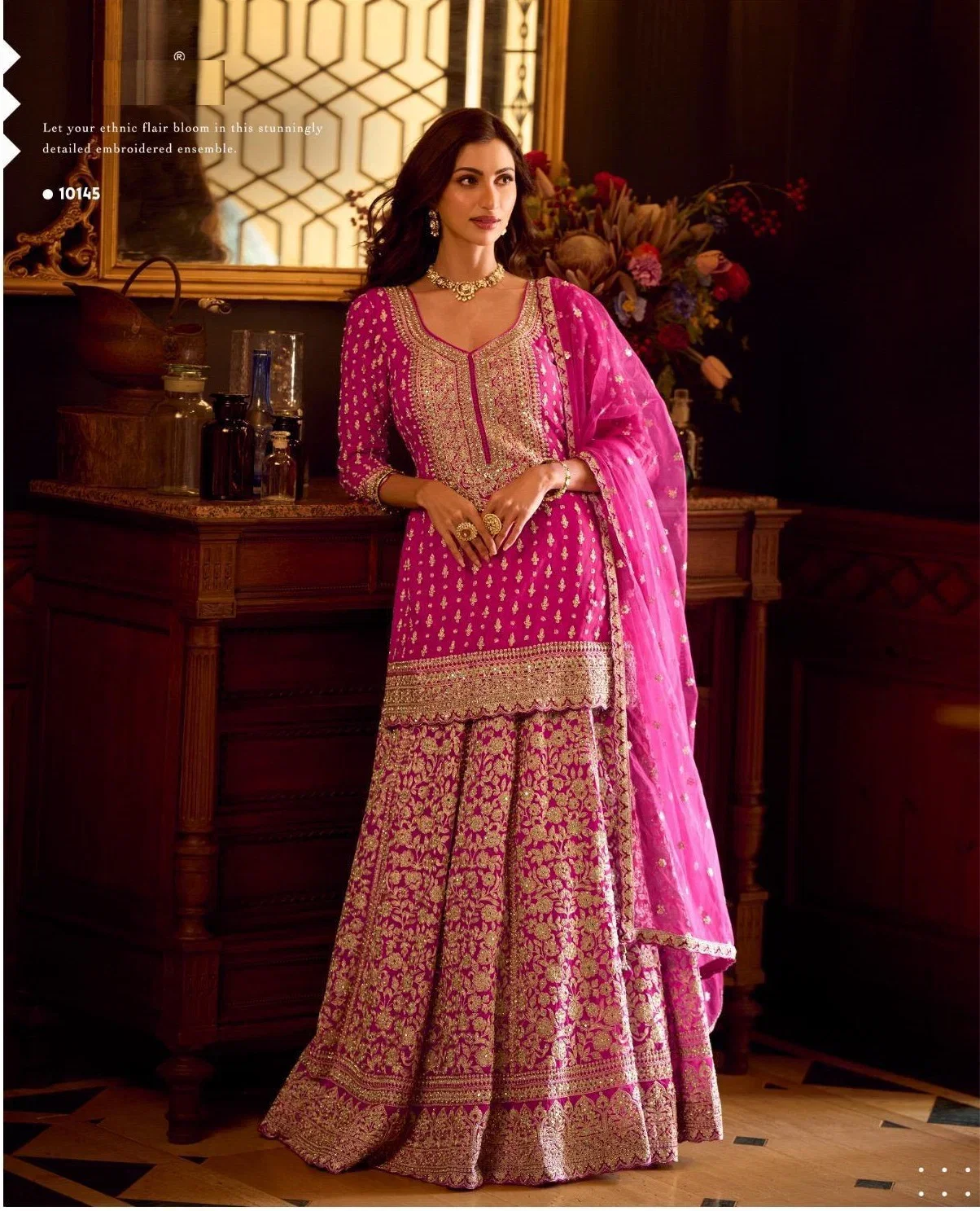 Sureena Hit D No 10145 To 47 Georgette Embroidery Worked Salwar Kameez