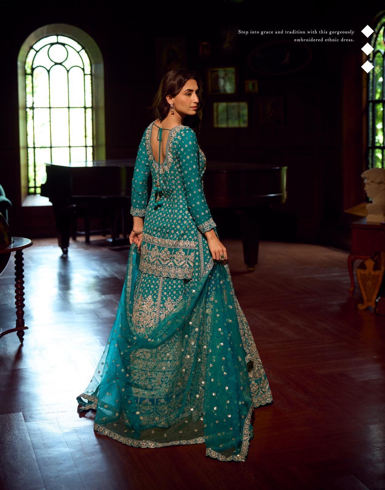 Sureena Hit D No 10145 To 47 Georgette Embroidery Worked Salwar Kameez