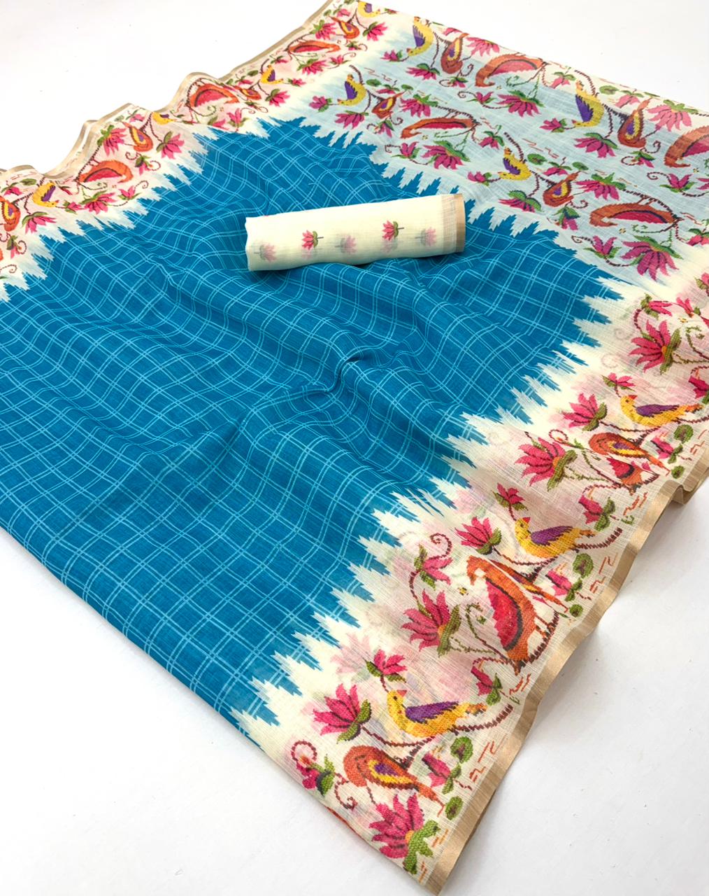 Rajyog Leena Soft Linen Zari Border Saree Collection