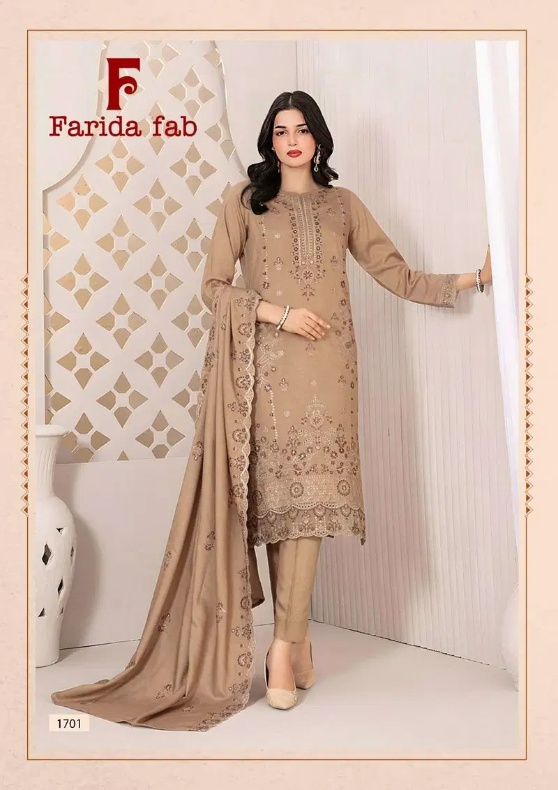Farida Ellija B Vol 17 Readymade Cotton Karachi Kurti Pant With Dupatta