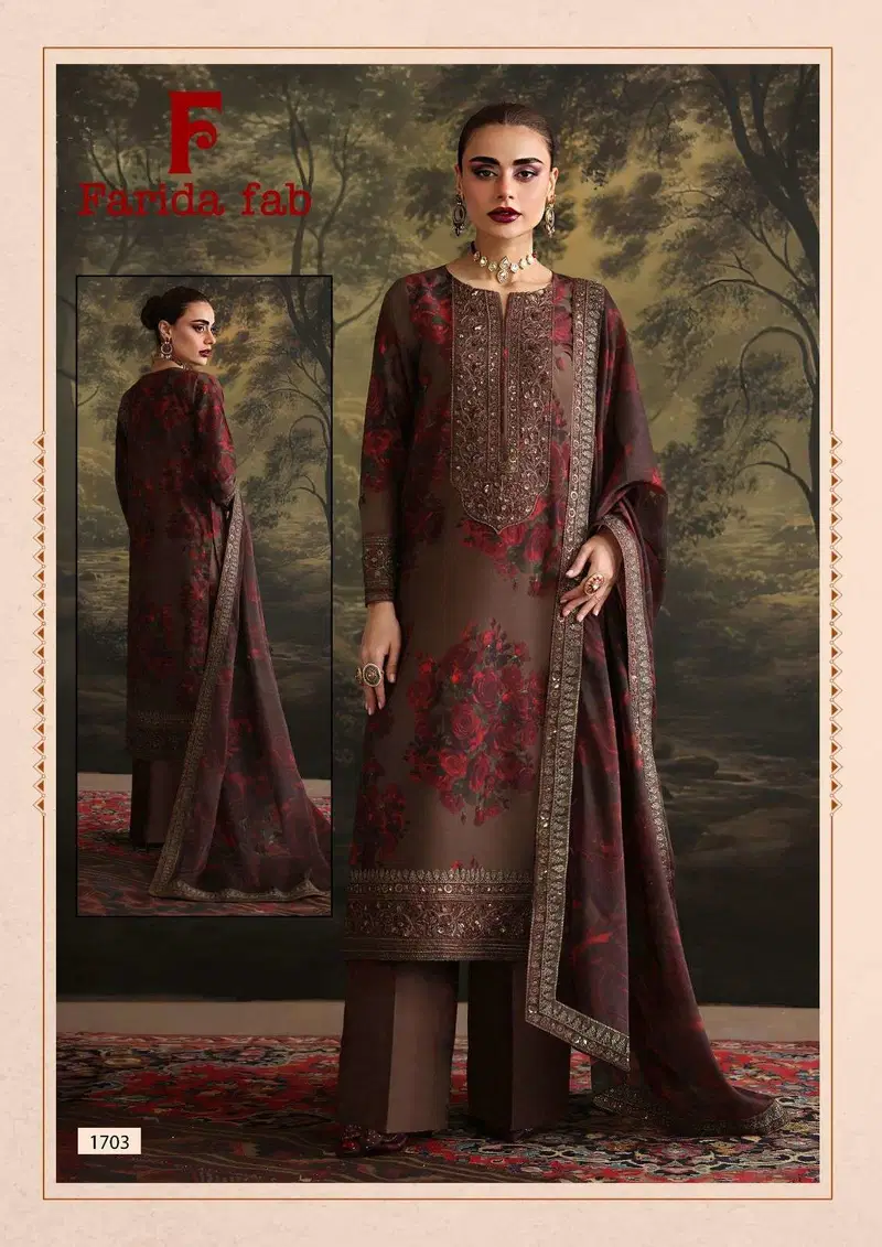 Farida Ellija B Vol 17 Readymade Cotton Karachi Kurti Pant With Dupatta