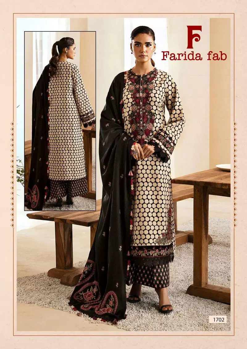 Farida Ellija B Vol 17 Readymade Cotton Karachi Kurti Pant With Dupatta
