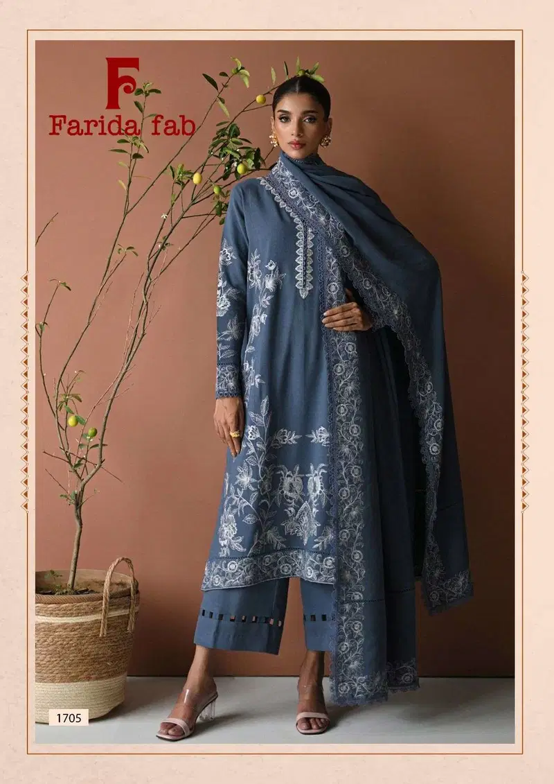 Farida Ellija B Vol 17 Readymade Cotton Karachi Kurti Pant With Dupatta