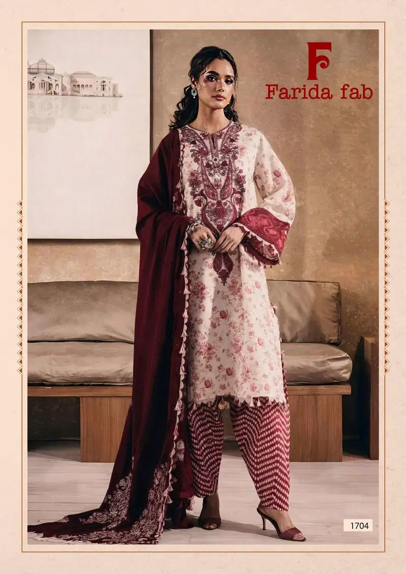 Farida Ellija B Vol 17 Readymade Cotton Karachi Kurti Pant With Dupatta