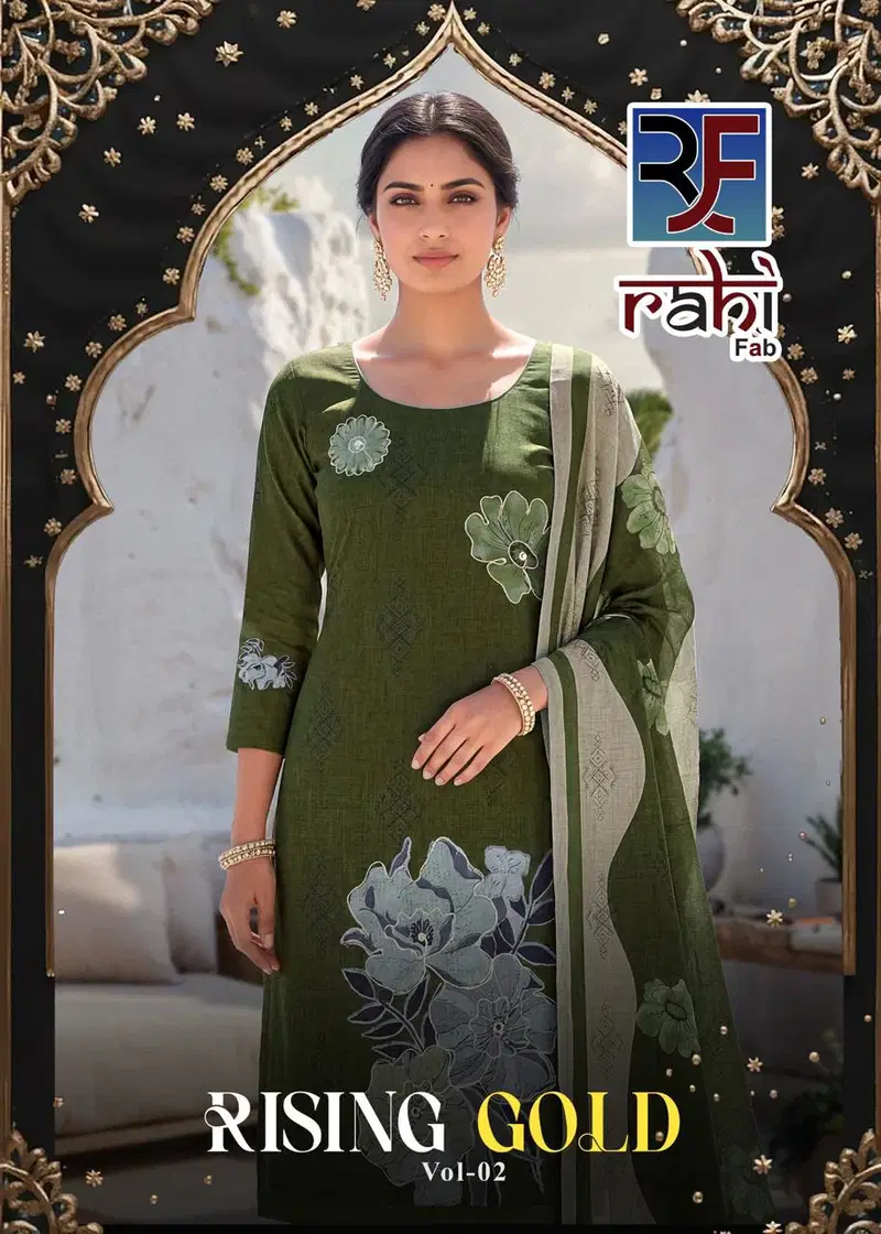 Rahi Rising Gold Vol 2 Lawn Cotton Fancy Dress Material Collection