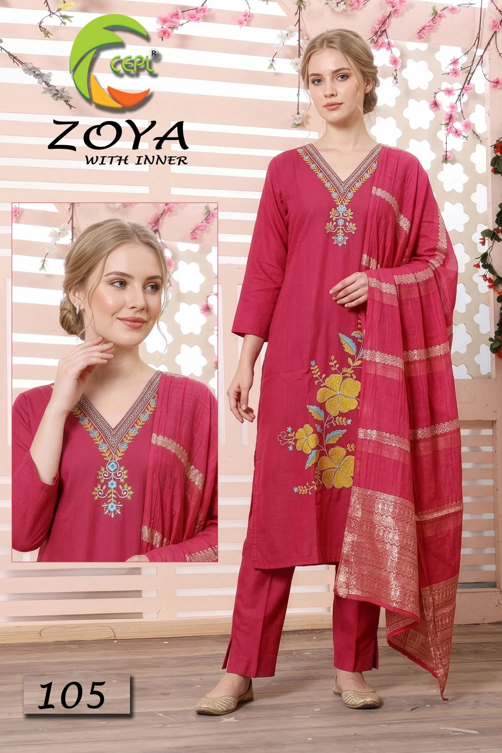 Zoya Vol 8 Vartican Silk Kurti With Bottom Dupatta Collection