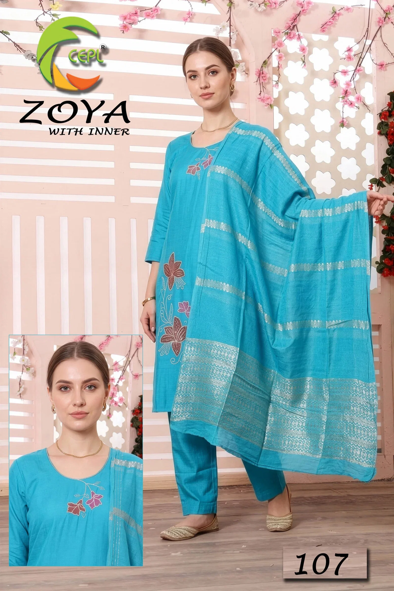 Zoya Vol 8 Vartican Silk Kurti With Bottom Dupatta Collection