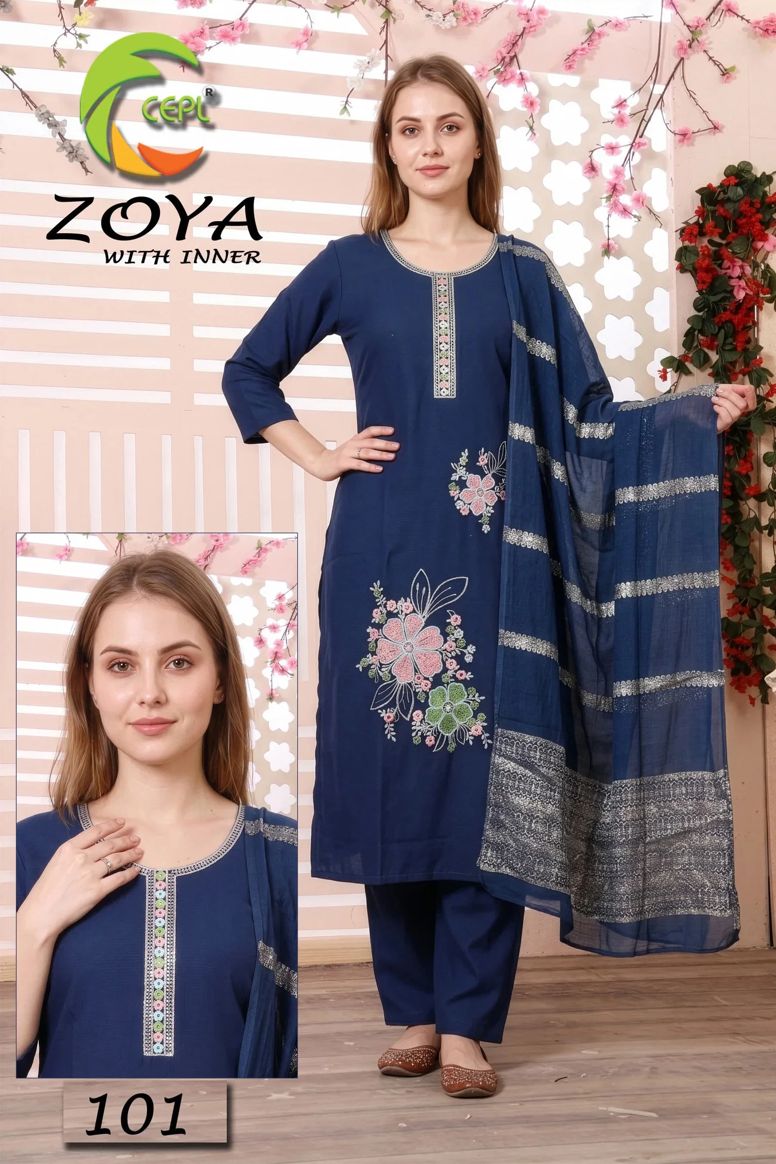 Zoya Vol 8 Vartican Silk Kurti With Bottom Dupatta Collection