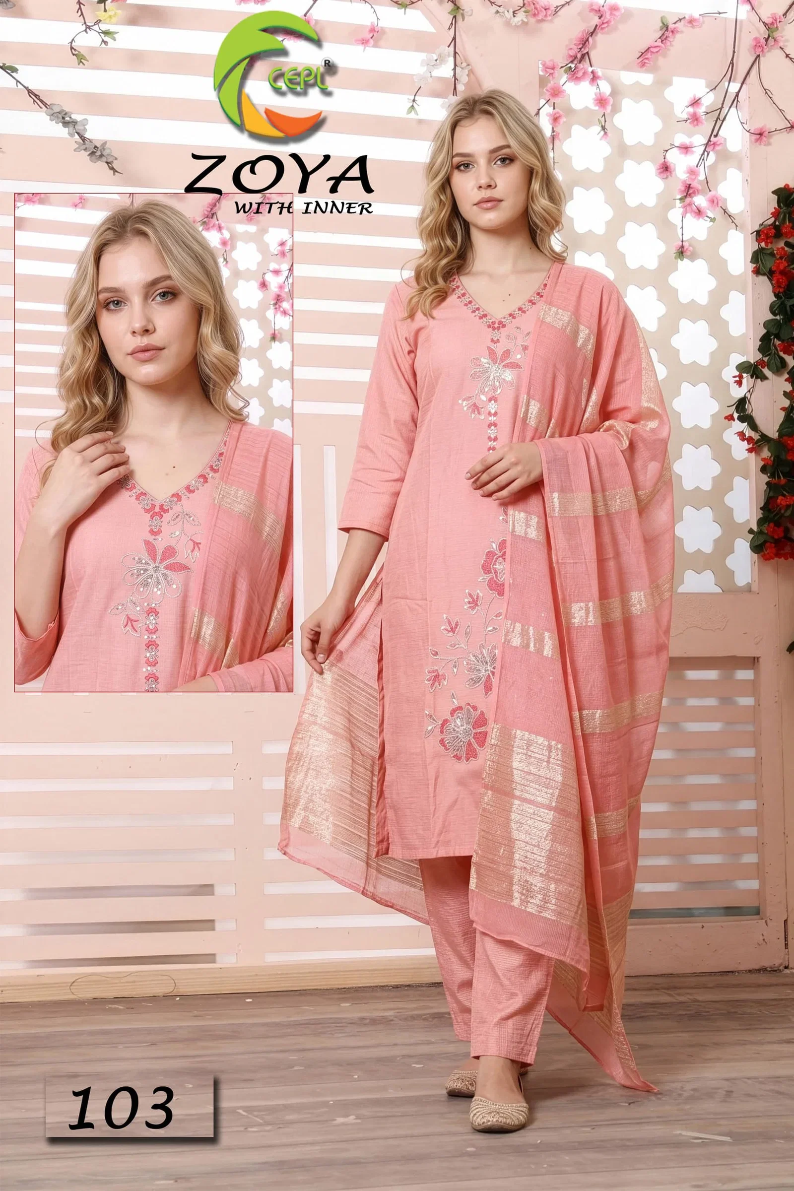 Zoya Vol 8 Vartican Silk Kurti With Bottom Dupatta Collection
