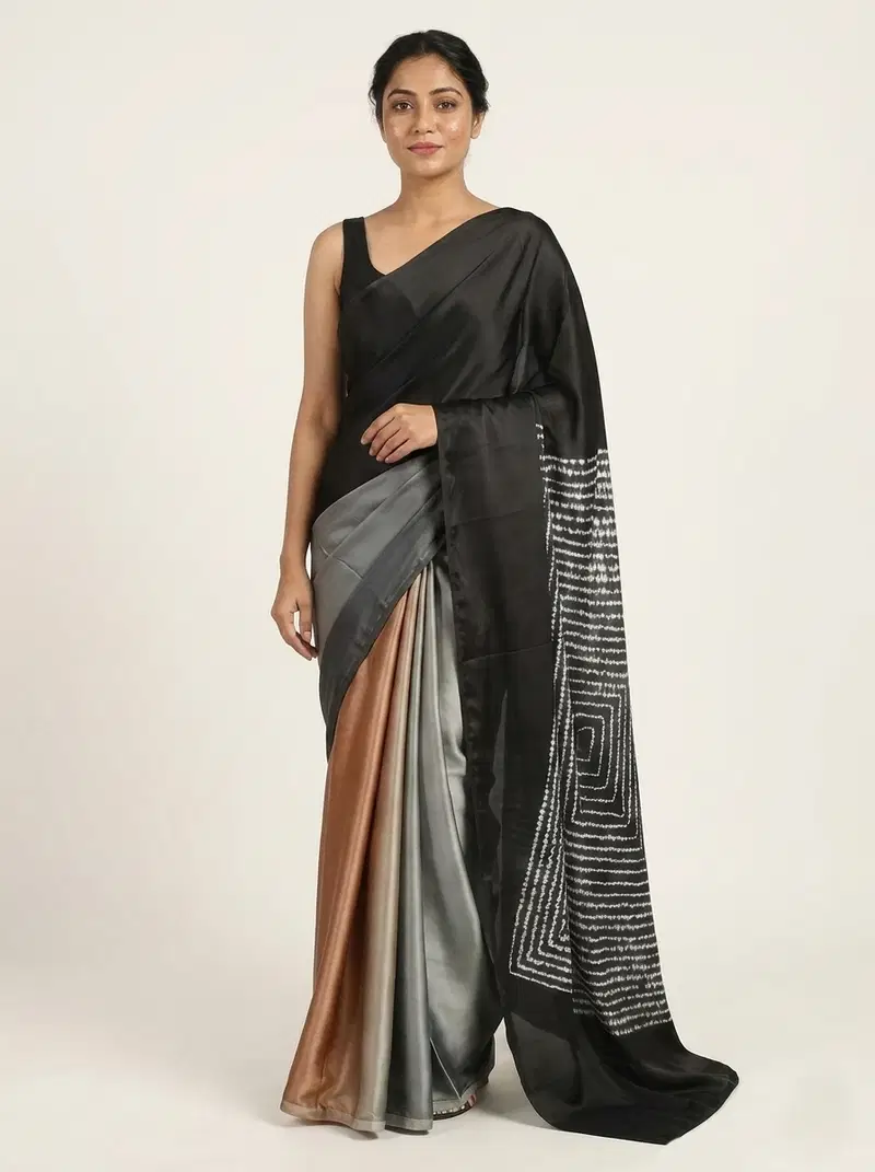 Sf Shibory Digital Padding Satin Saree Collection