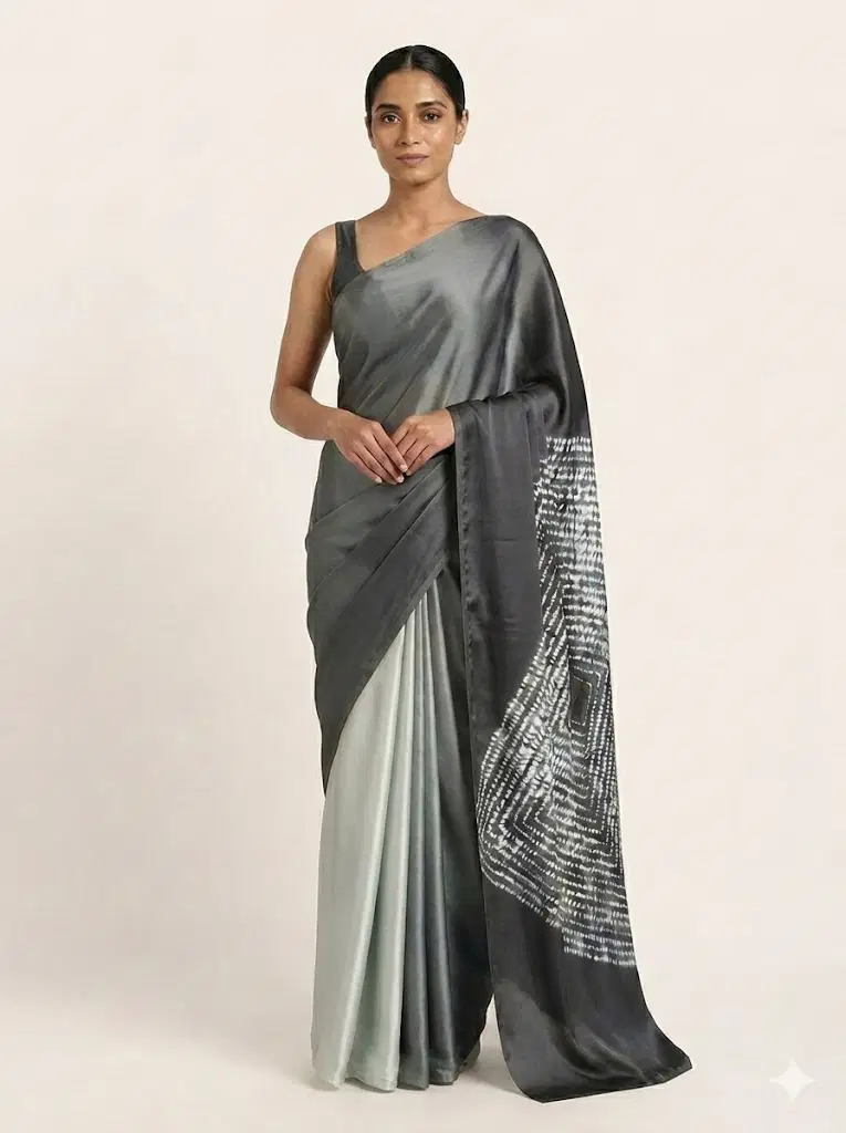 Sf Shibory Digital Padding Satin Saree Collection