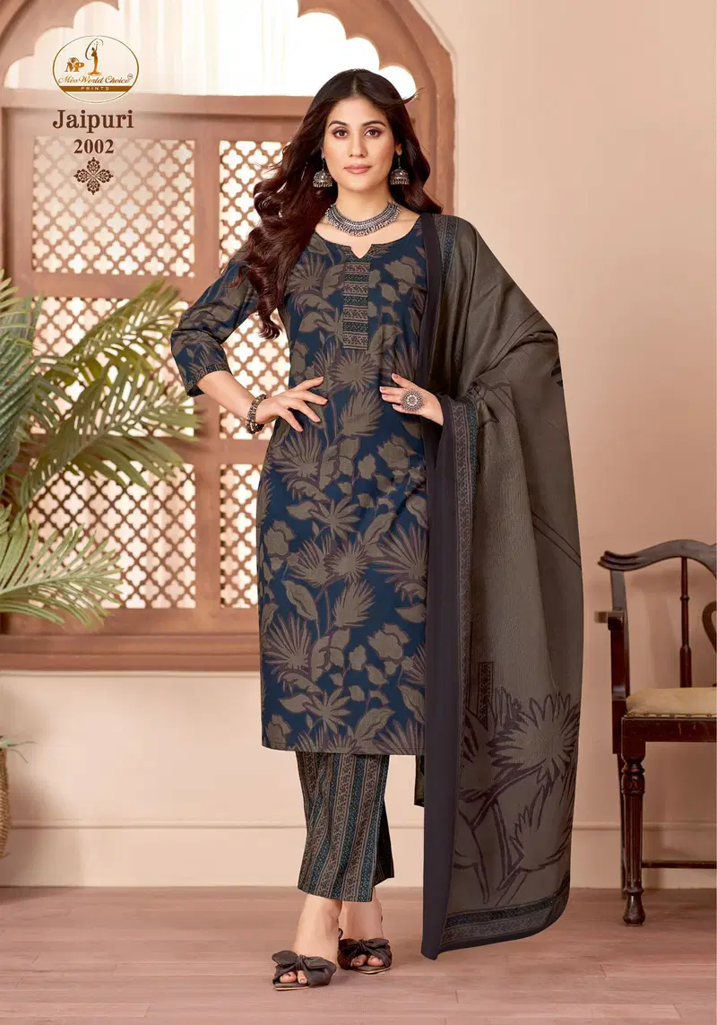Miss World Jaipuri Vol 2 Readymade Cotton Printed Kurti Pant With Dupatta