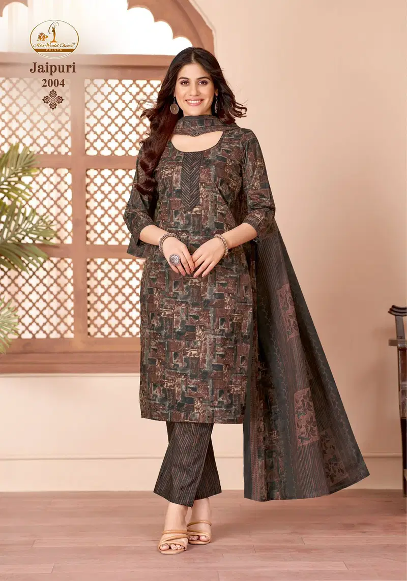 Miss World Jaipuri Vol 2 Readymade Cotton Printed Kurti Pant With Dupatta