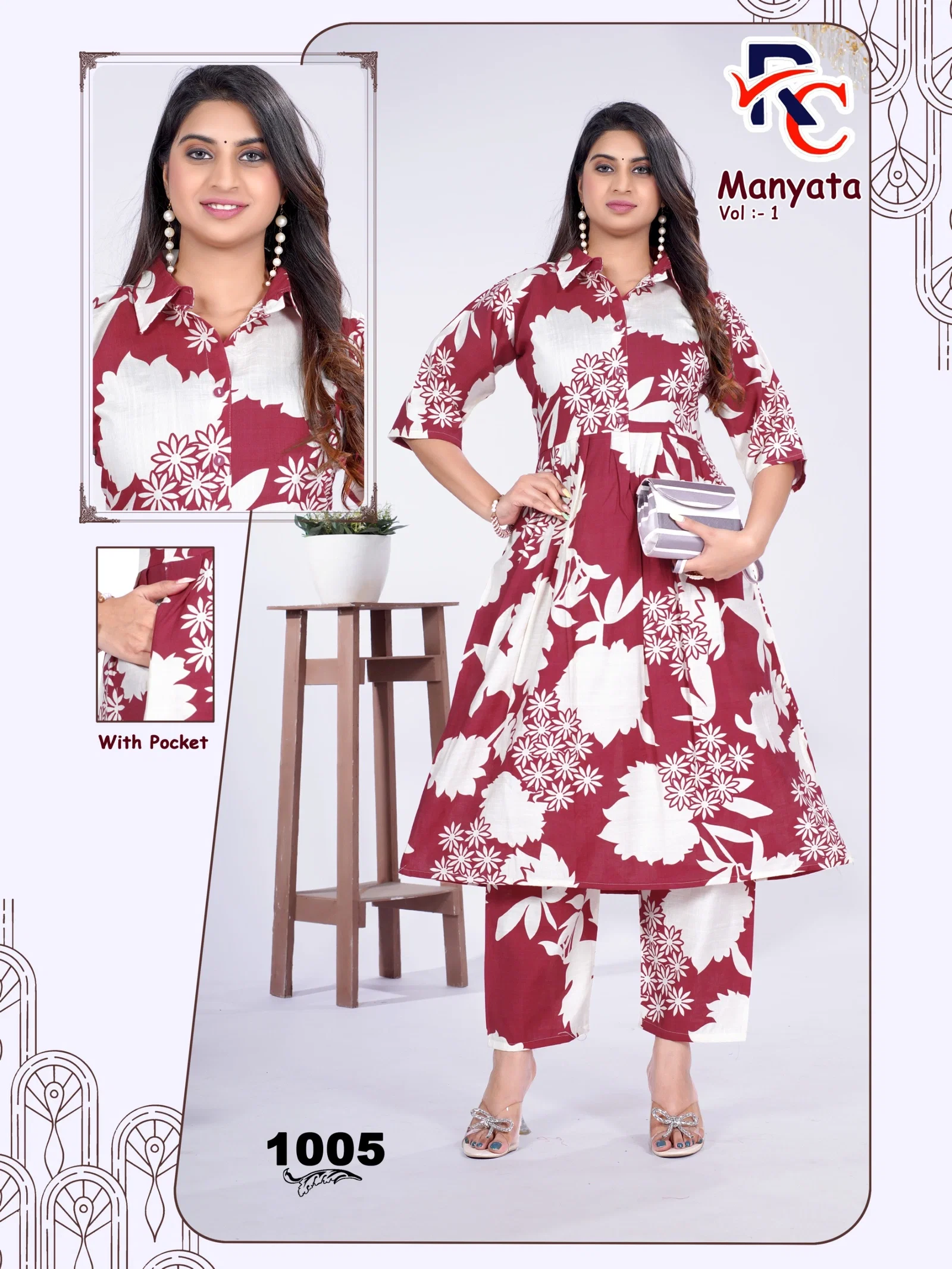 Dnp Manyata Vol 1 Vartican Top With Bottom Set