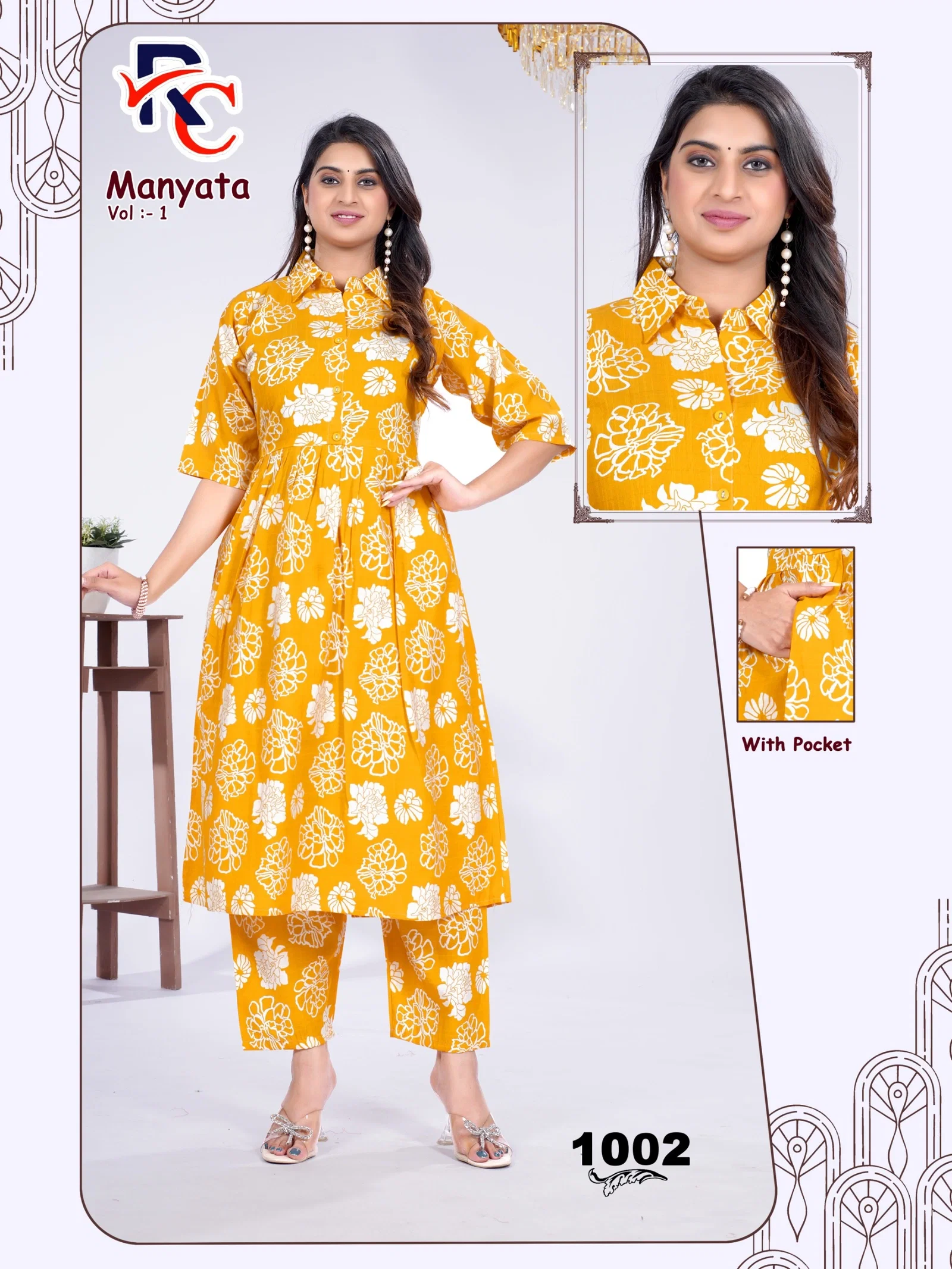 Dnp Manyata Vol 1 Vartican Top With Bottom Set