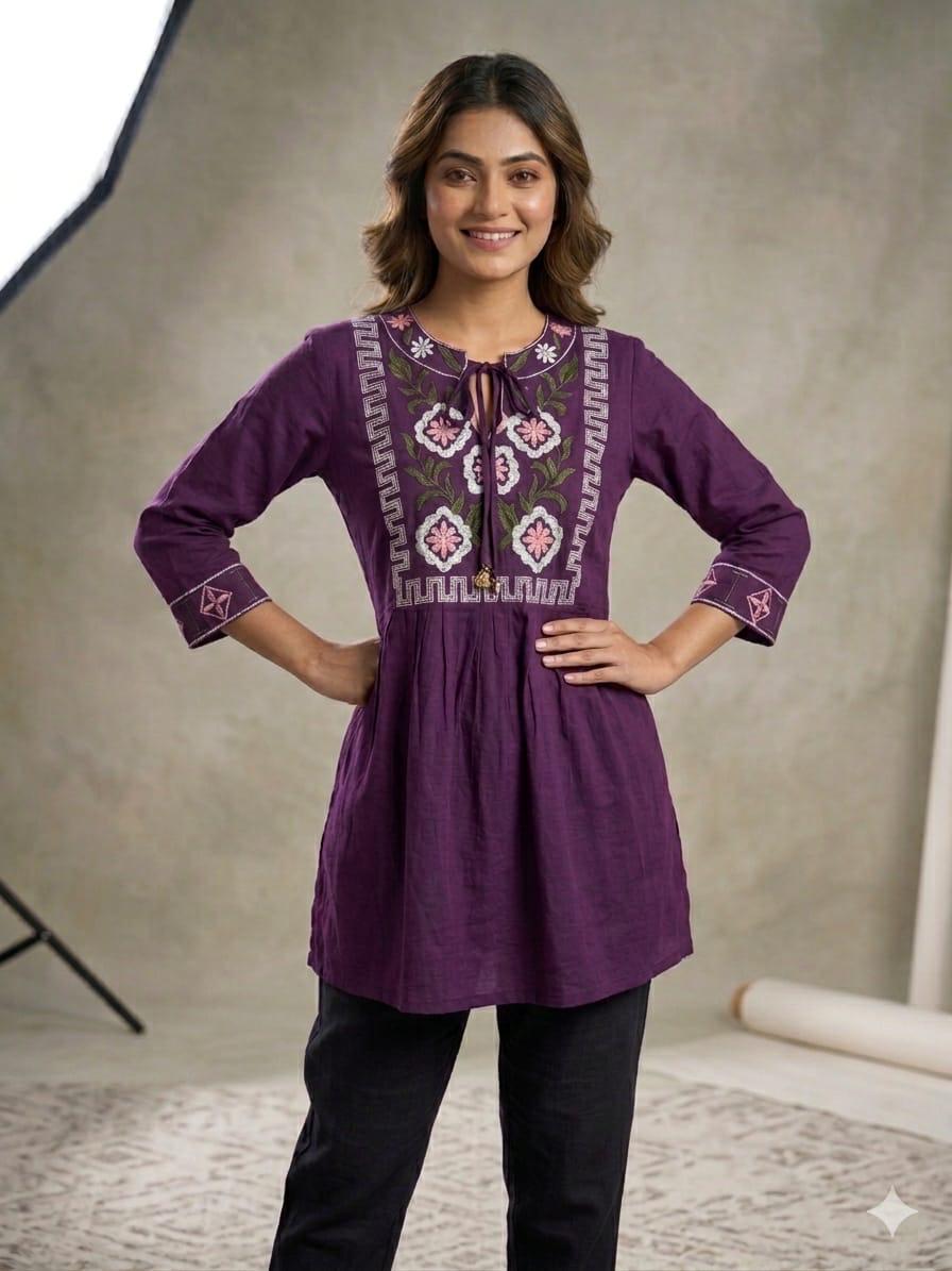 Lekha Sal 29 Heavy Rayon Embroidery Top