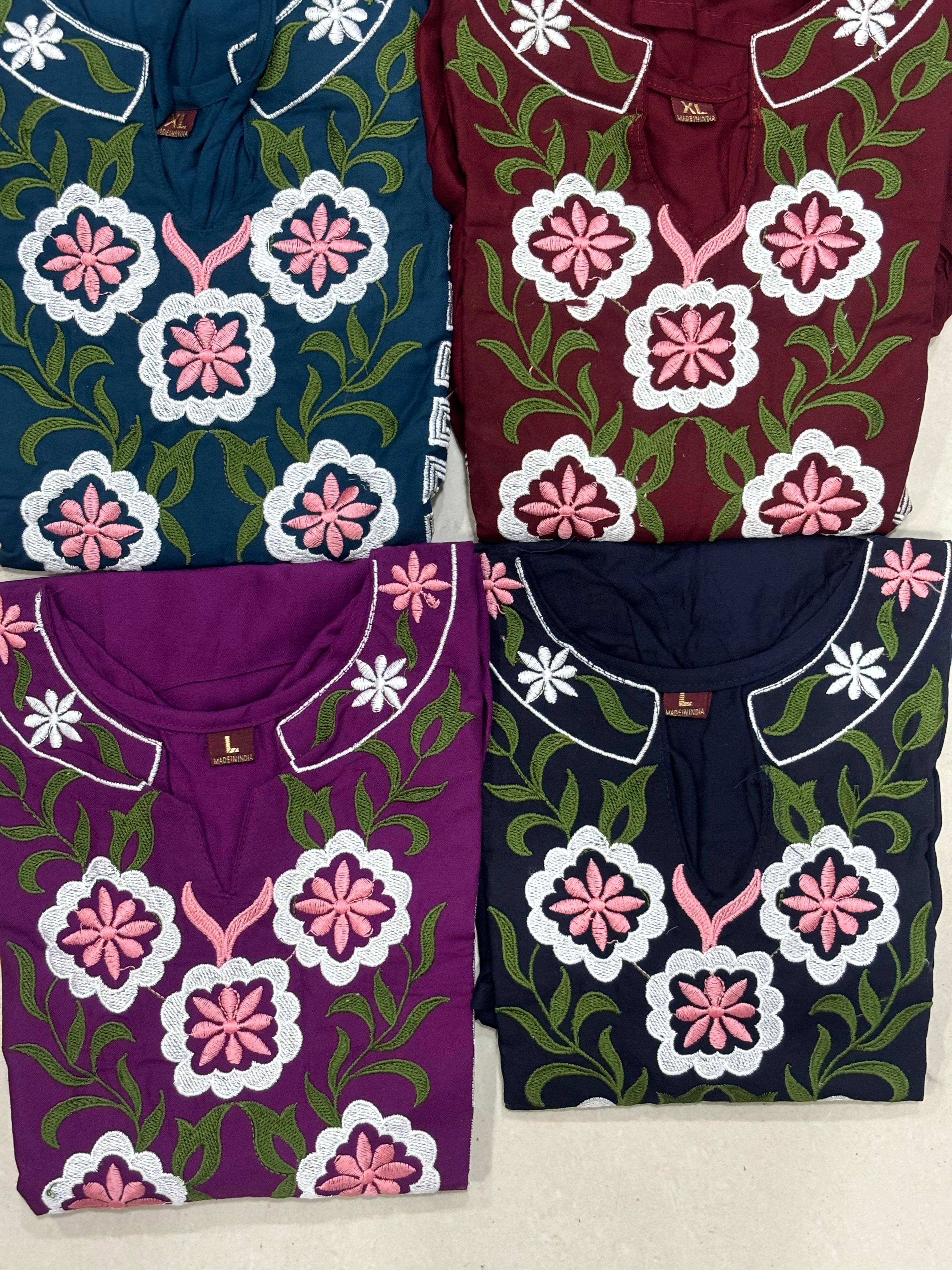 Lekha Sal 29 Heavy Rayon Embroidery Top