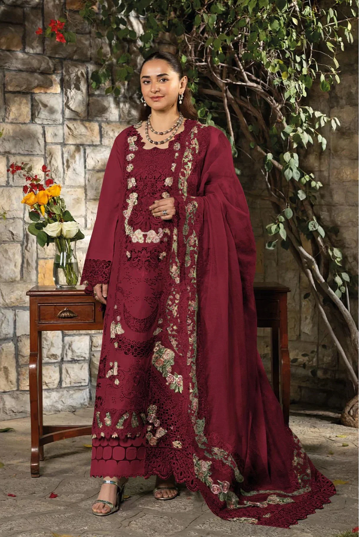 Deepsy Elaf 1745 A To D Cotton With Embroidered Salwar Kameez