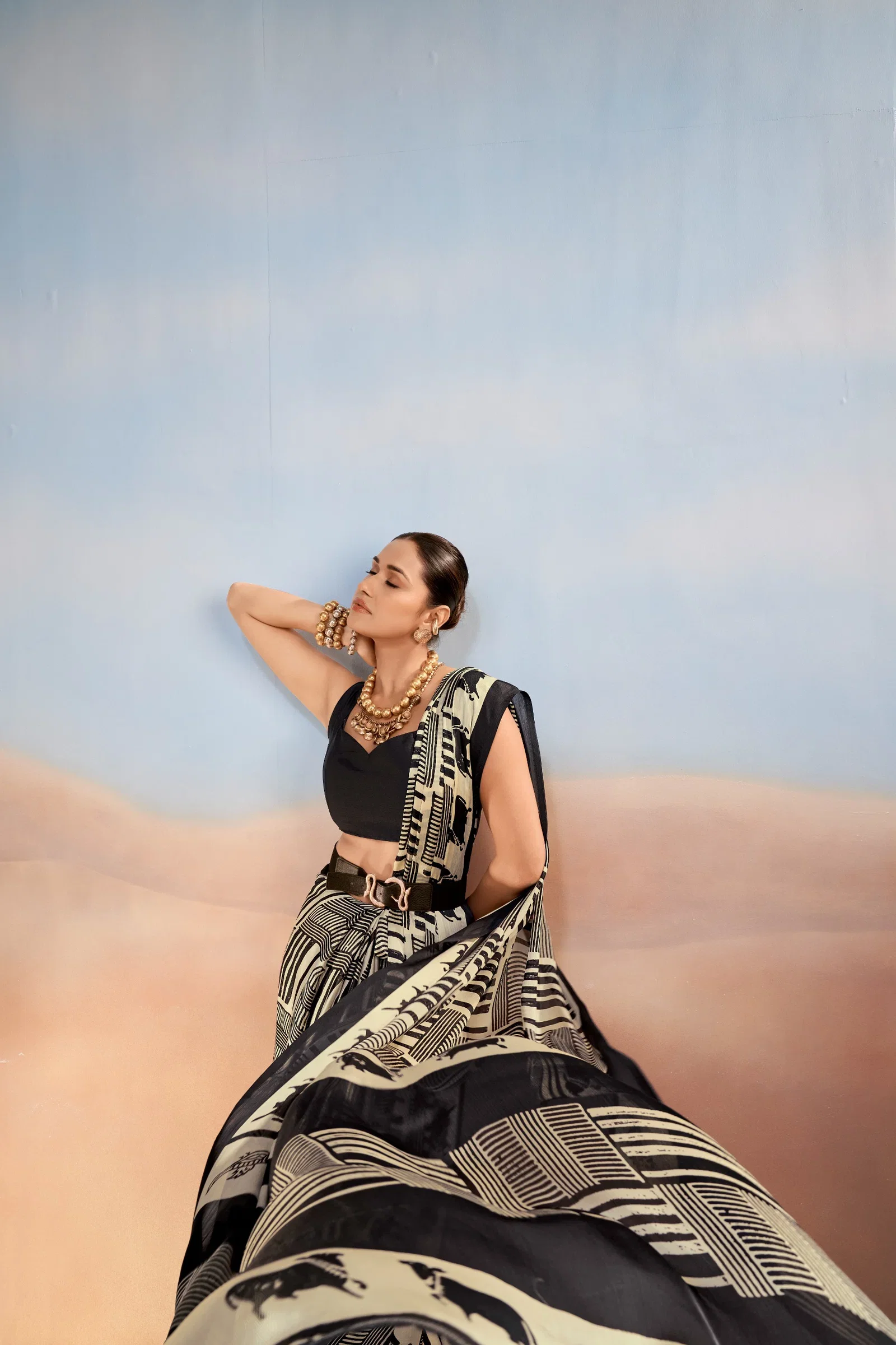Taraa L 7202 Satin Chiffon Printed Saree Collection