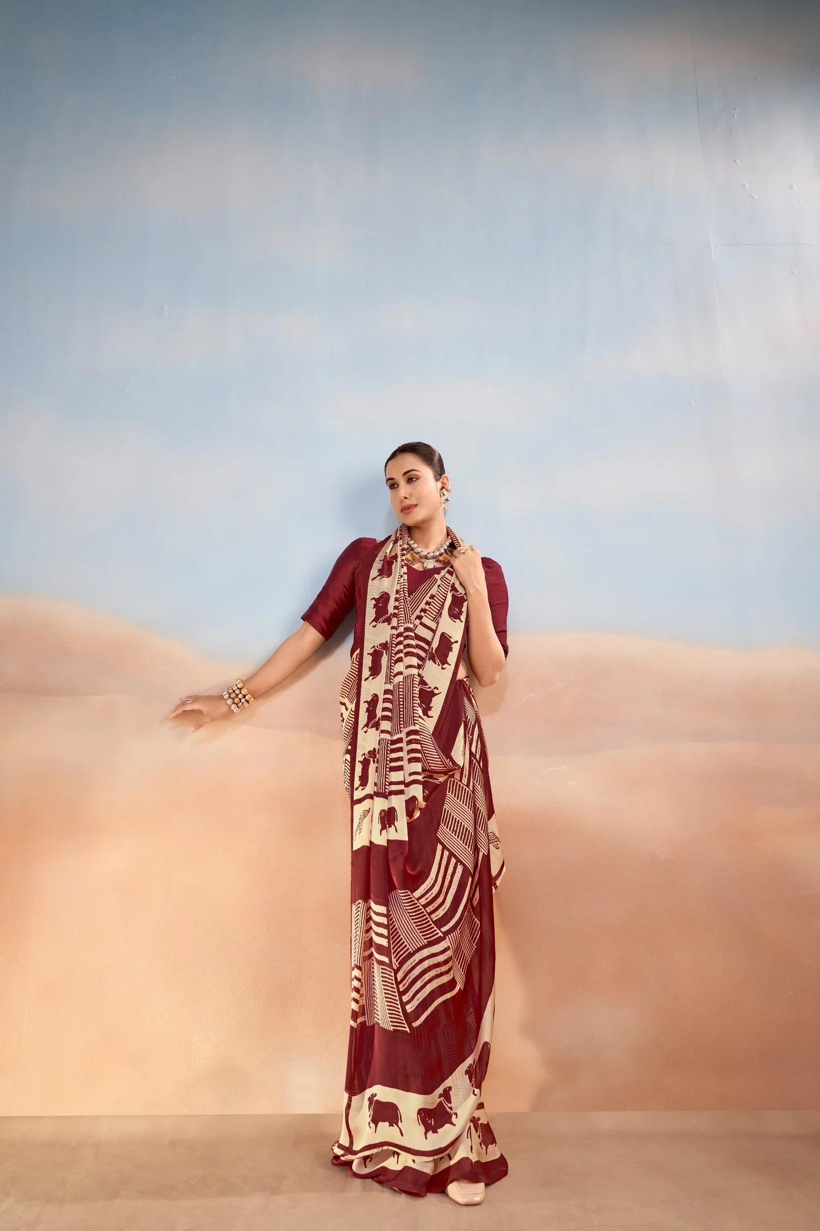 Taraa L 7202 Satin Chiffon Printed Saree Collection